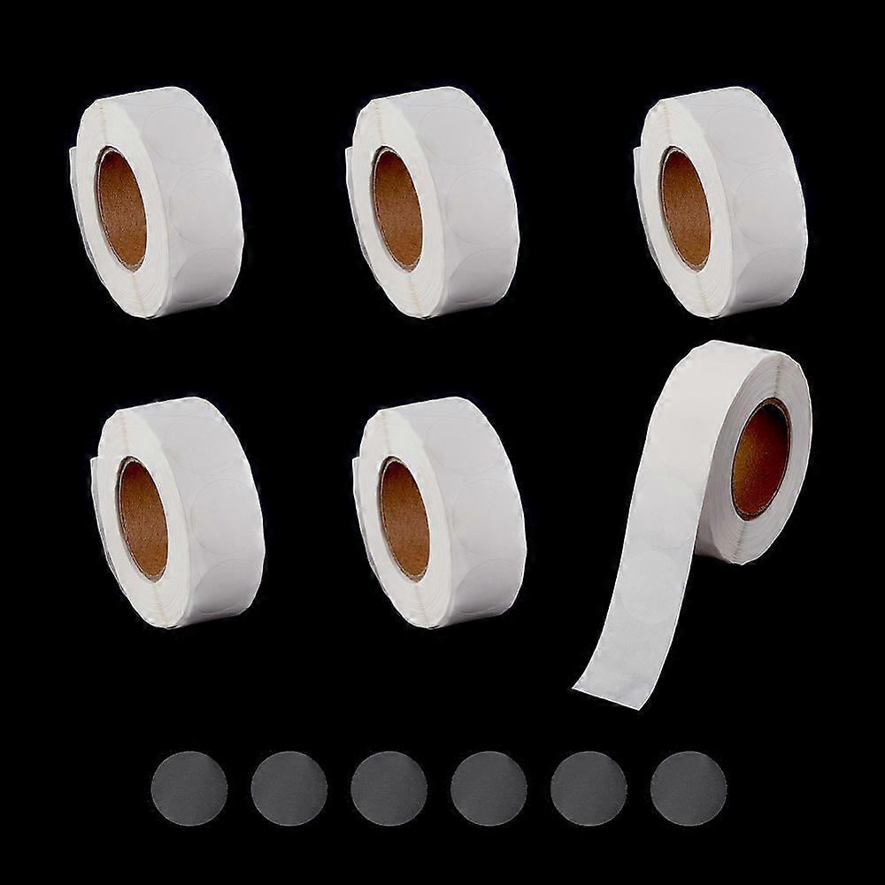 PET Adhesive Stickers with Spool Rectangle White 27mm