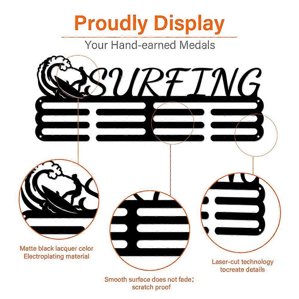 Fashion Iron Medal Hanger Holder Display Wall Rack 3 Line with Screws ...