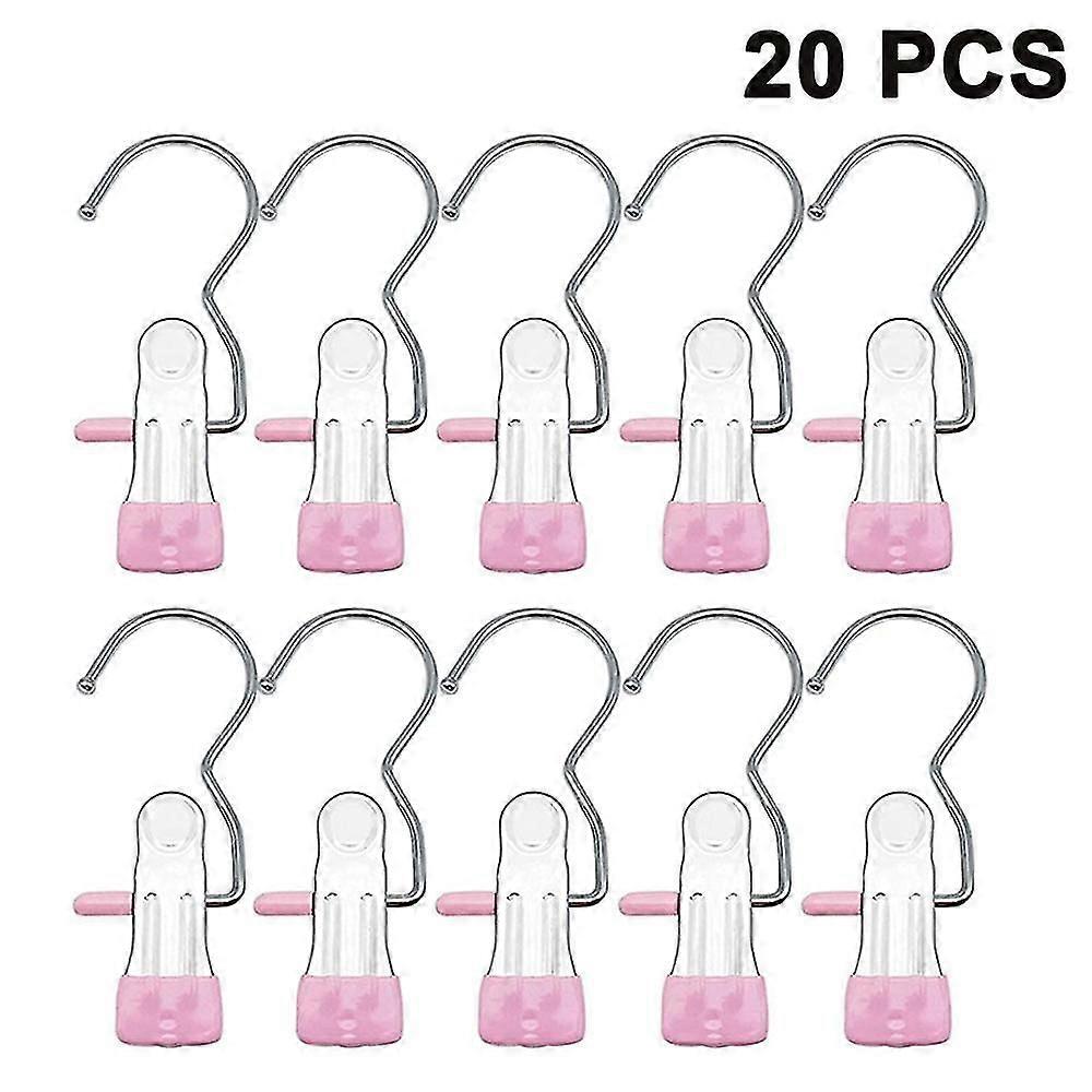 Laundry Hooks With Clips Boot Hangers Portable Laundry Hooks,20 Pack