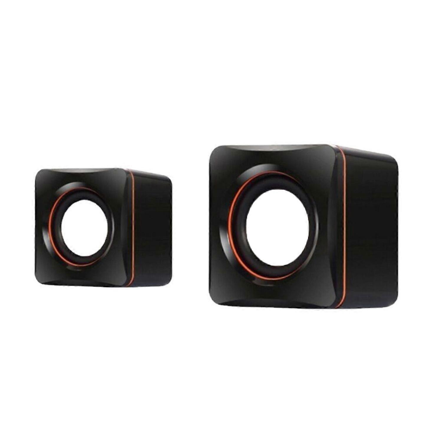 1 Pair Wired Speaker Portable USB Powered Mini Loudspeaker 3.5 Jack Subwoofer Speaker for Computer