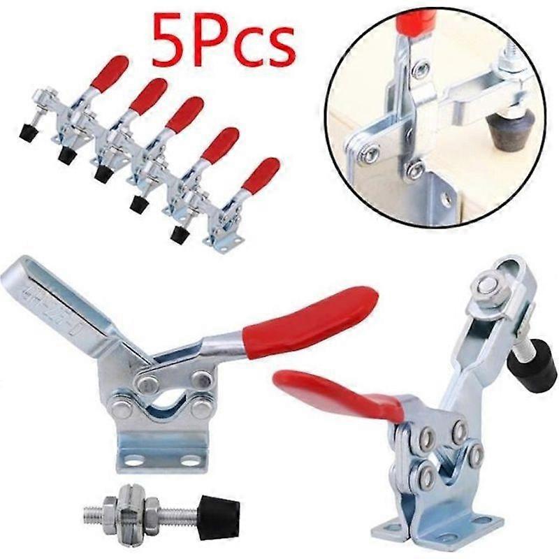 5pcs GH-225-D Toggle Clamp Quick Release Toggle Clamps Hand Tool Horizontal Base Carpenter's Toggle Clamp