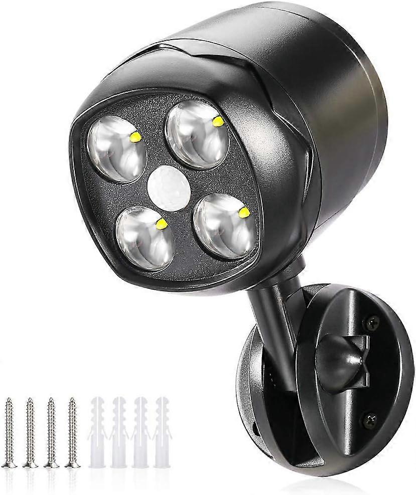 Outdoor Light with Motion Sensor, IP65 Waterproof LED Spotlight Battery Powered 600lm, Motion Sensor with Flexible Battery