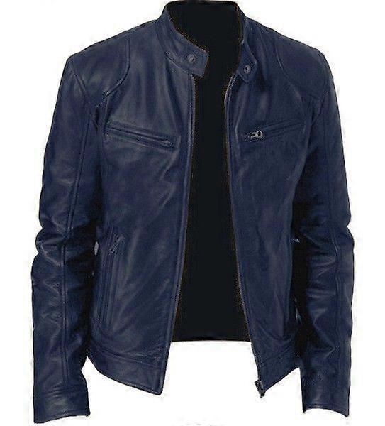 Jachetă PU fermoar jachetă de piele scurt din piele haină om