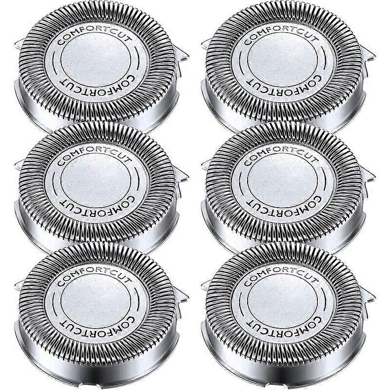 Set of 6 replacement heads, compatible with the Philips electric shaver range