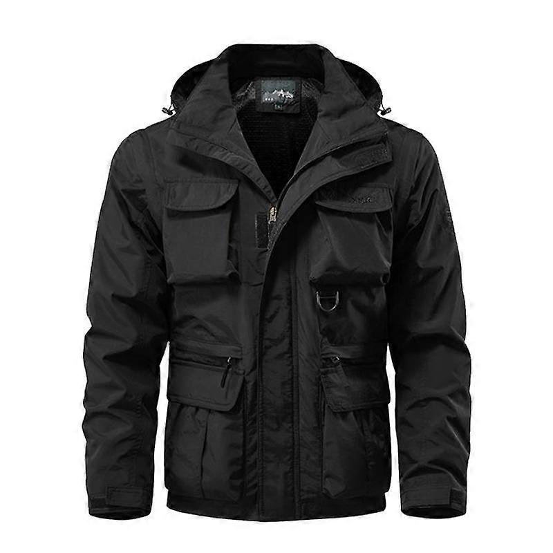 Men's Spring and Autumn Outdoor Windproof Jacket Loose Large Size Casual Multi-pocket Workwear Jacket