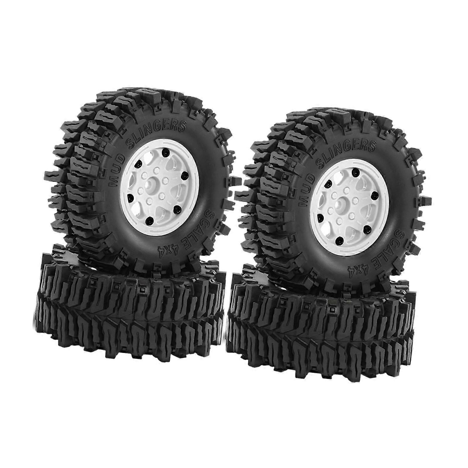 4x RC Auto Räder und Reifen Ersetzen für 1/8 RC Auto DIY Zubehör Modell Lkw weiß