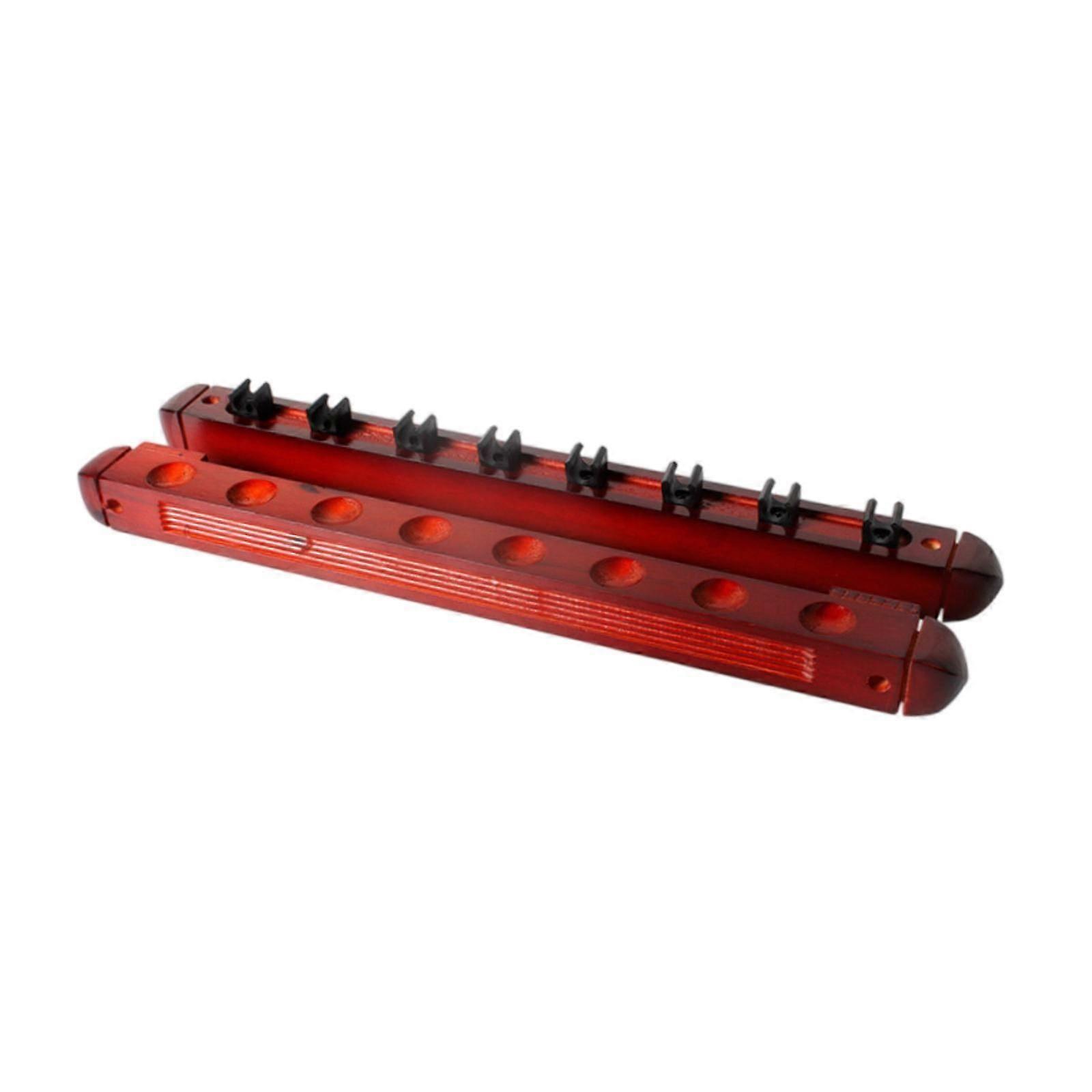 Wooden Cue Rack Cue Rest Practical 8 Holes Space Saving Pool Cue Sticks Rack