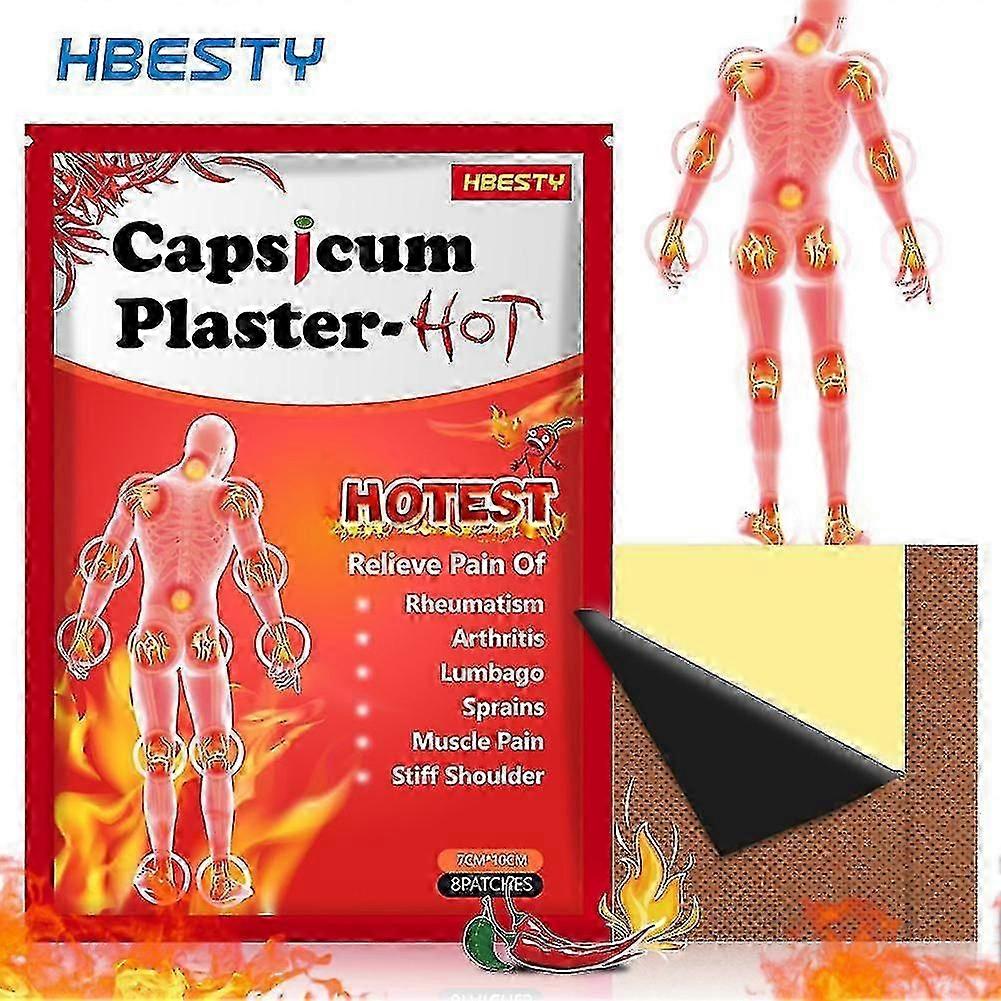 24x Capsicum Plaster Varme Smertelindrende Plaster Leddlindring