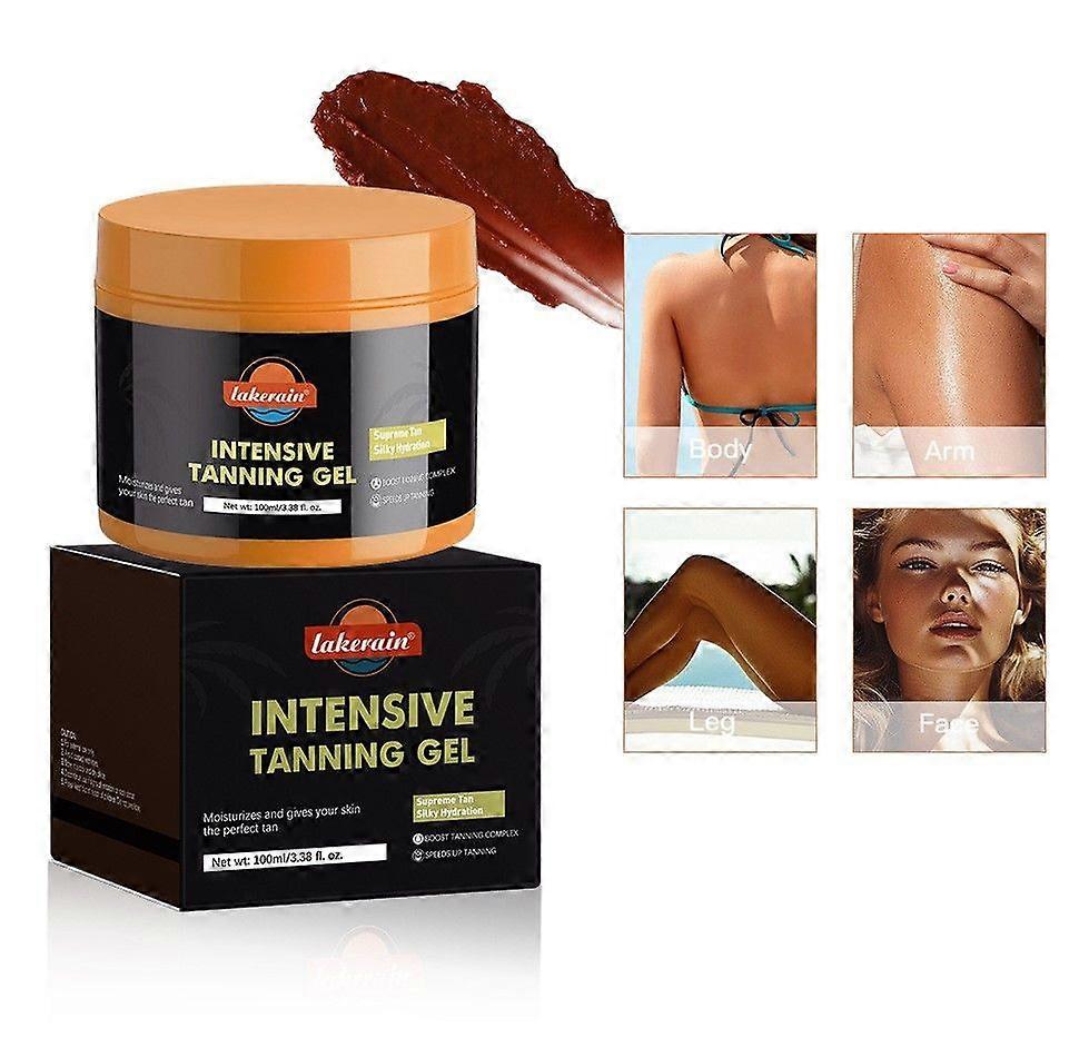 Carroten Intensive Tanning Gel - Instant Tan Enhancer - Tan Accelerator with Coconut Oil and Vitamin A & E - Sunbed Tanning Accelerator for Moisture a