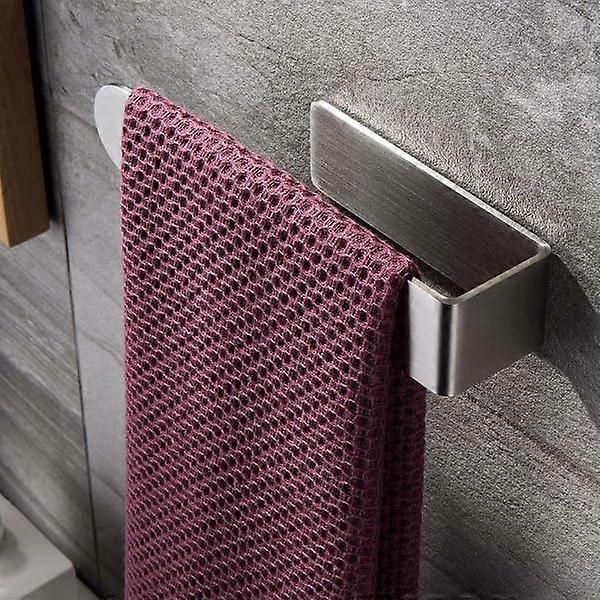 Self-adhesive stainless steel hand towel ring