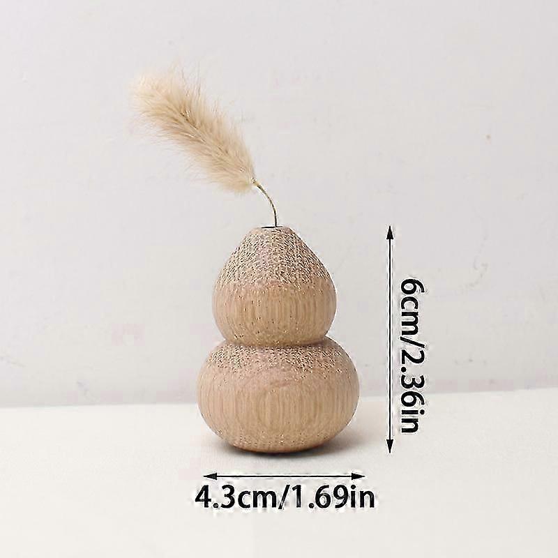 Creative Solid Wood Small Vase Solid Wood Flower Ware Dry Flower Arrangement Vase