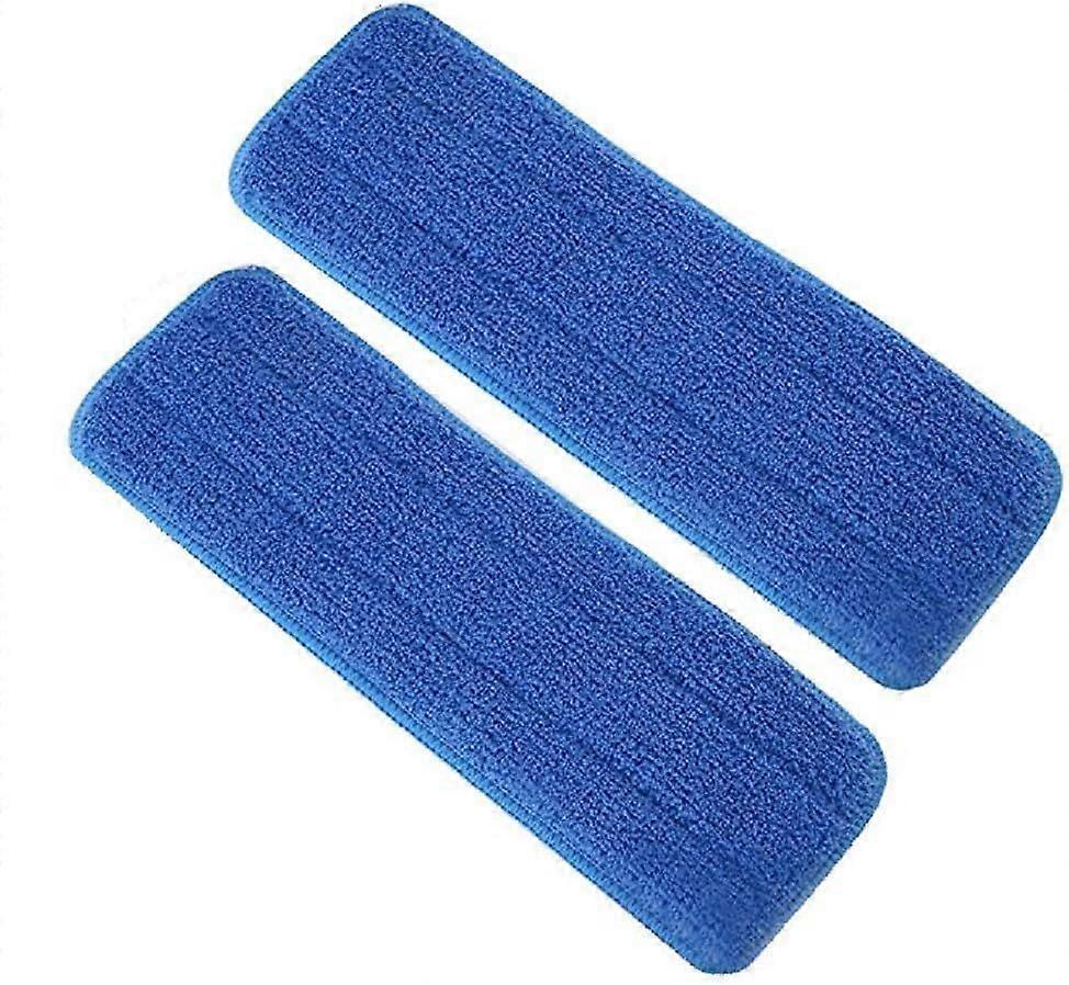 2Pcs Replacement Cleaning Cover for Flat Mop Microfiber Cleaning Blue