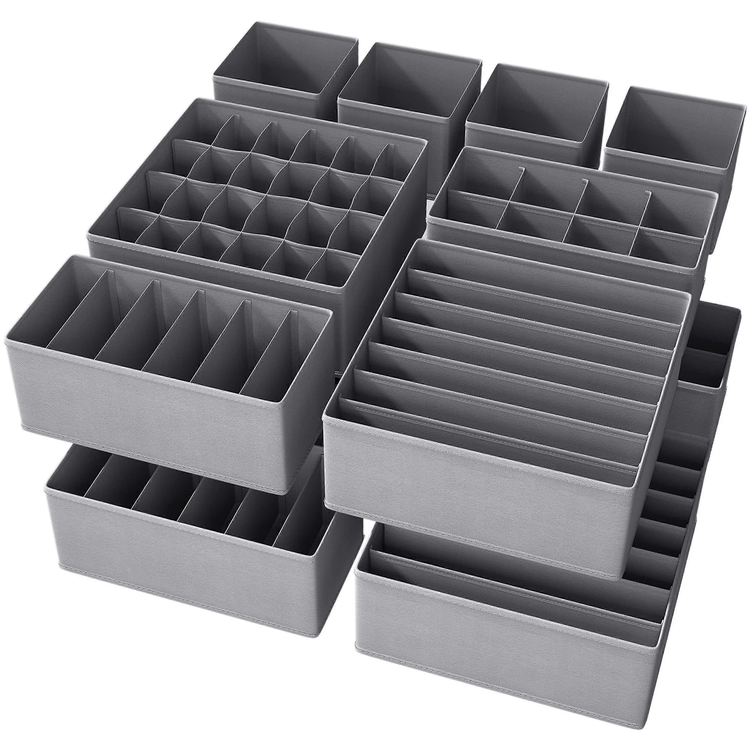 Fabric Foldable Underwear Storage Dividers for Drawer, Organizers for Socks and Lingerie, Soft Material, Adjustable Size