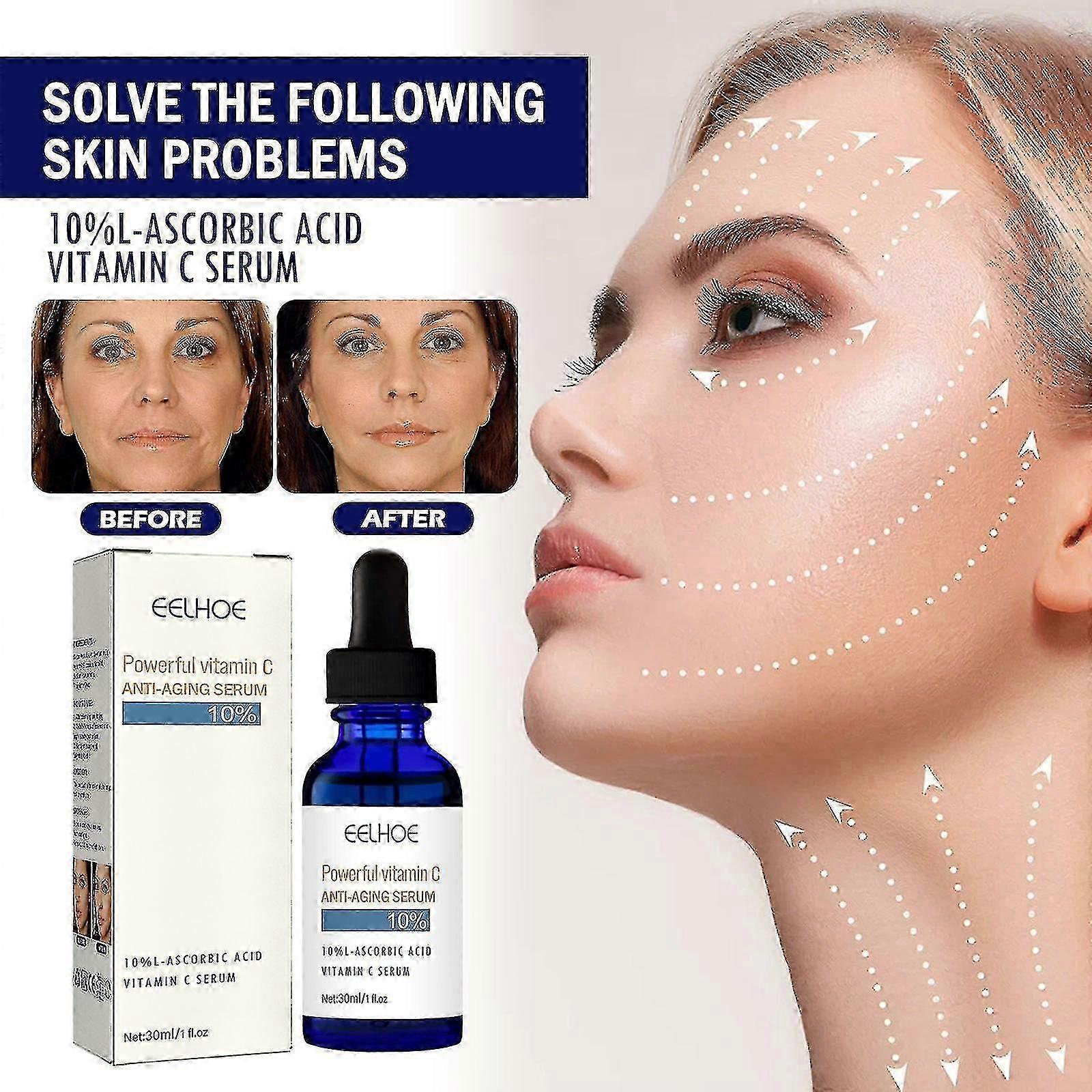EELHOEビタミンCアンチエイジングエッセンスは、栄養と潤いを与え、小じわや見出しを減らし、肌を引き締め、抗エイジン