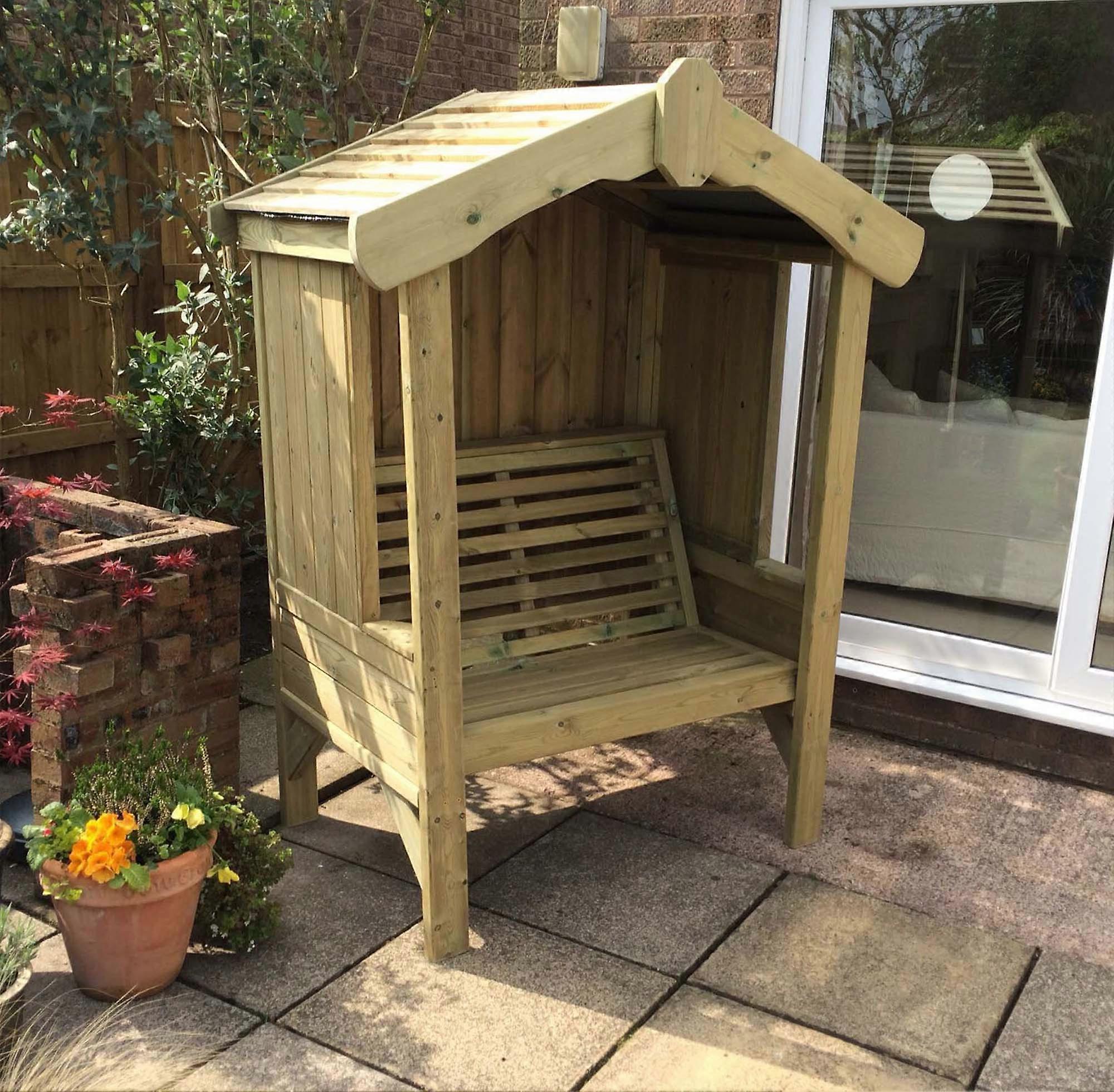 Hand Made Chunky Rustic Hampton 2 Seater Wooden Arbour