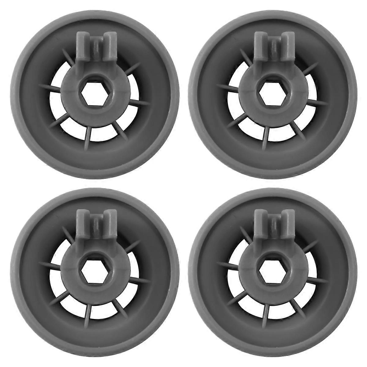 4 x Dishwasher Lower Basket Rail Wheels for & Grey 165314