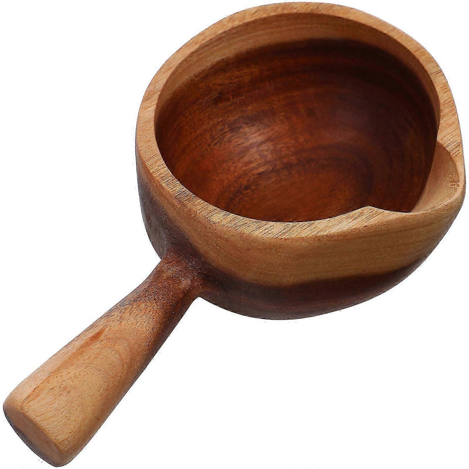 Retro Wooden Bailer Japanese Style Water Ladle with Handle Water Spoon Tea Accessories for Home Tea House