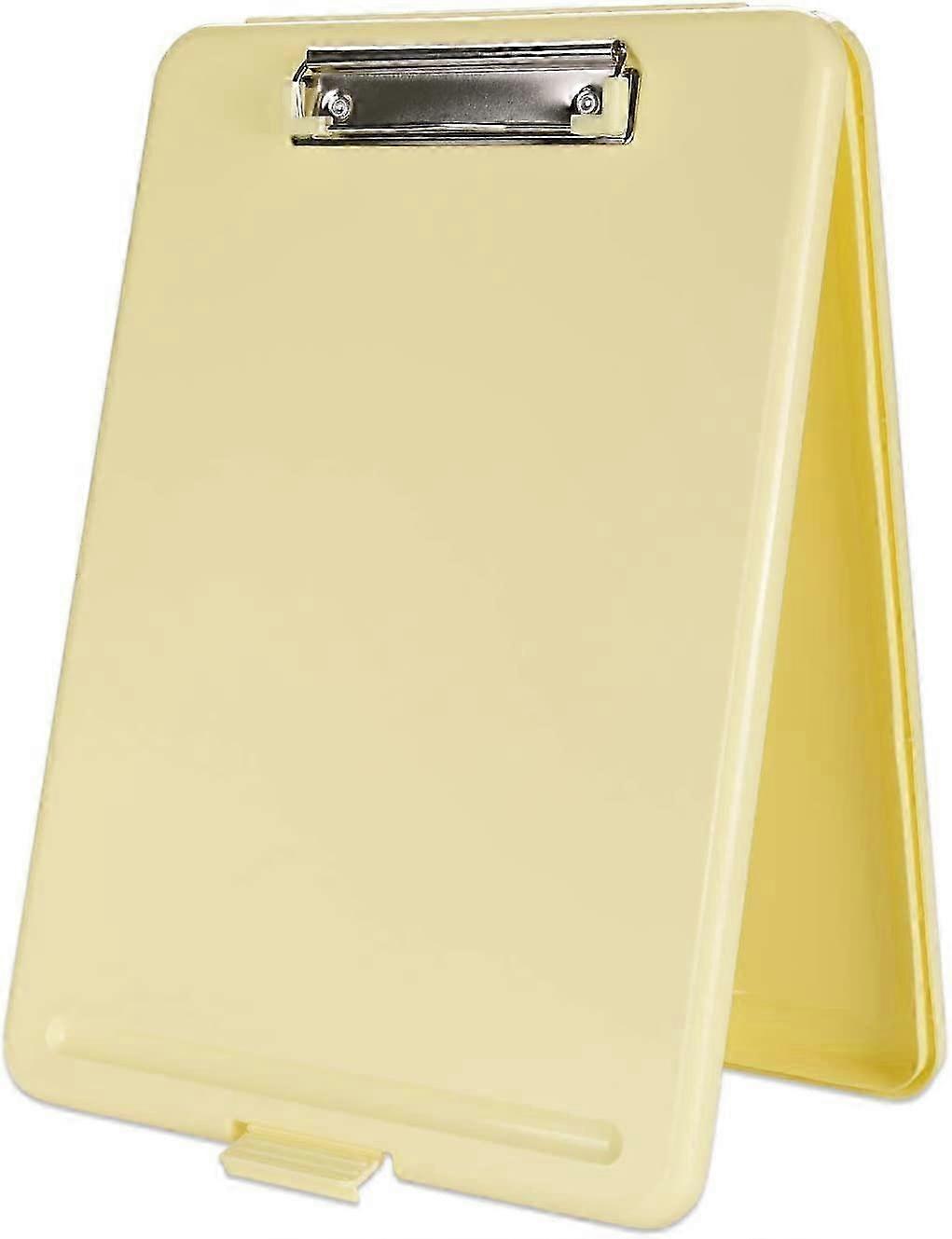 With Storage Plastic Clipboard, Open Nursing Clipboard Foldable Storage Size 33.5*24*2.5cm, Yellow