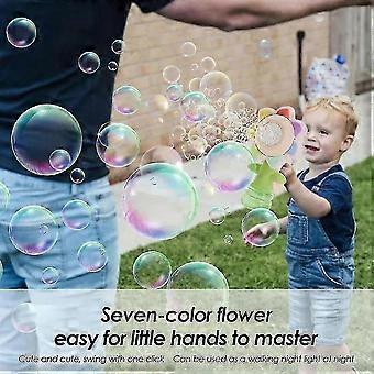 Sunflower Bubble Machine with Light, Electric Automatic Bubble Maker