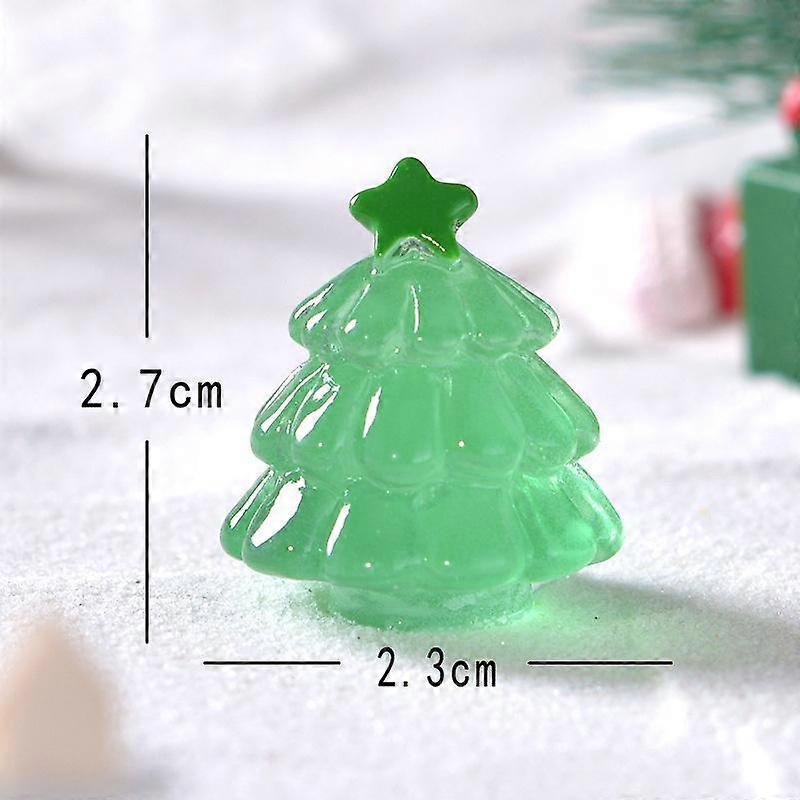 1Pc Luminous Christmas Tree Ornament Plants Micro Landscape Glowing Miniature Statue Potted Diy Mini Garden Accessories