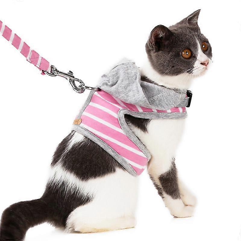Cat Dog Harness & Leash Set Adjustable Puppy Kitten Walking Harnesses Vest Traction Belt for Small