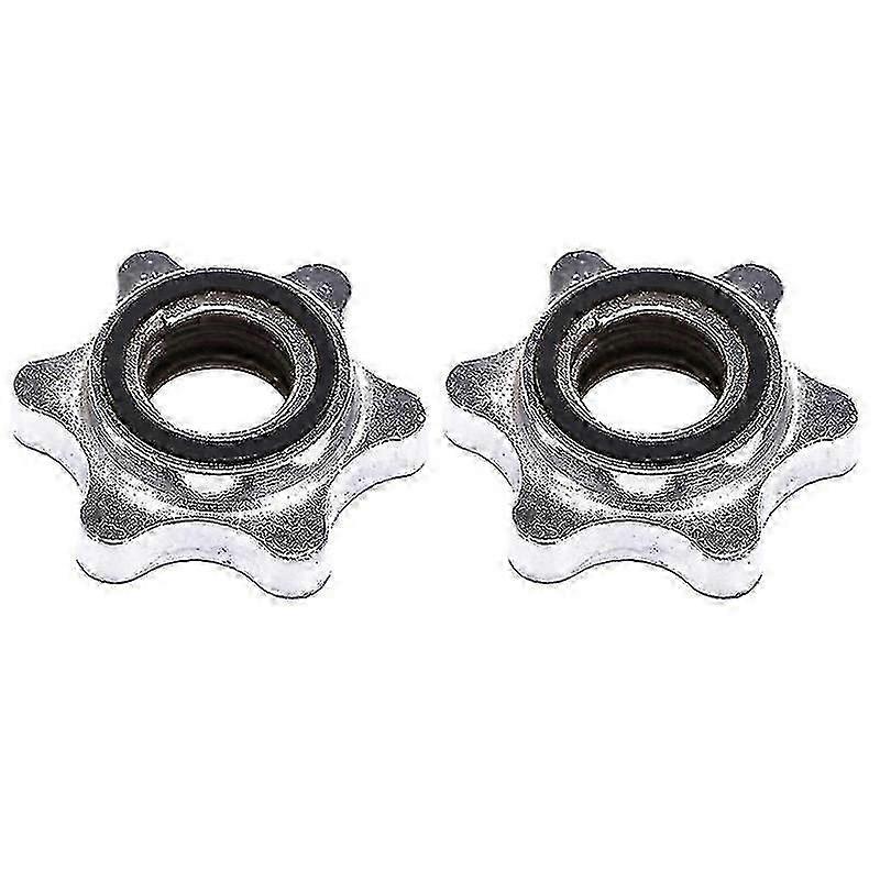 2pcs 25mm Anti-slip Spinlock Collars for Barbell & Dumbbell Bars - Ideal for Weight Lifting