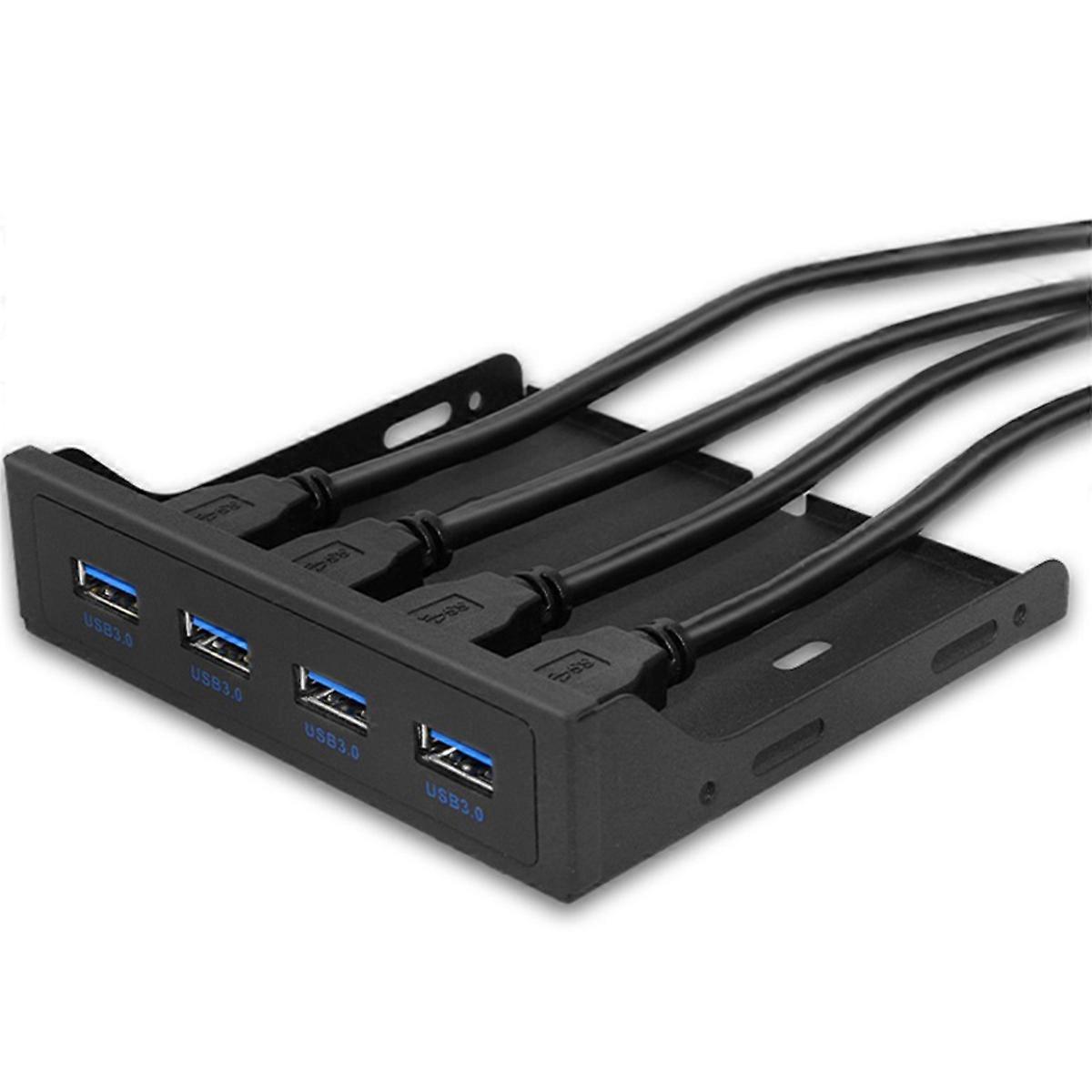 USB 3.0 4Port Front Panel USB3.0 3.5 Inch Floppy Front Panel Internal Bracket Adapter for Desktop 3.5 Inch Floppy Bay