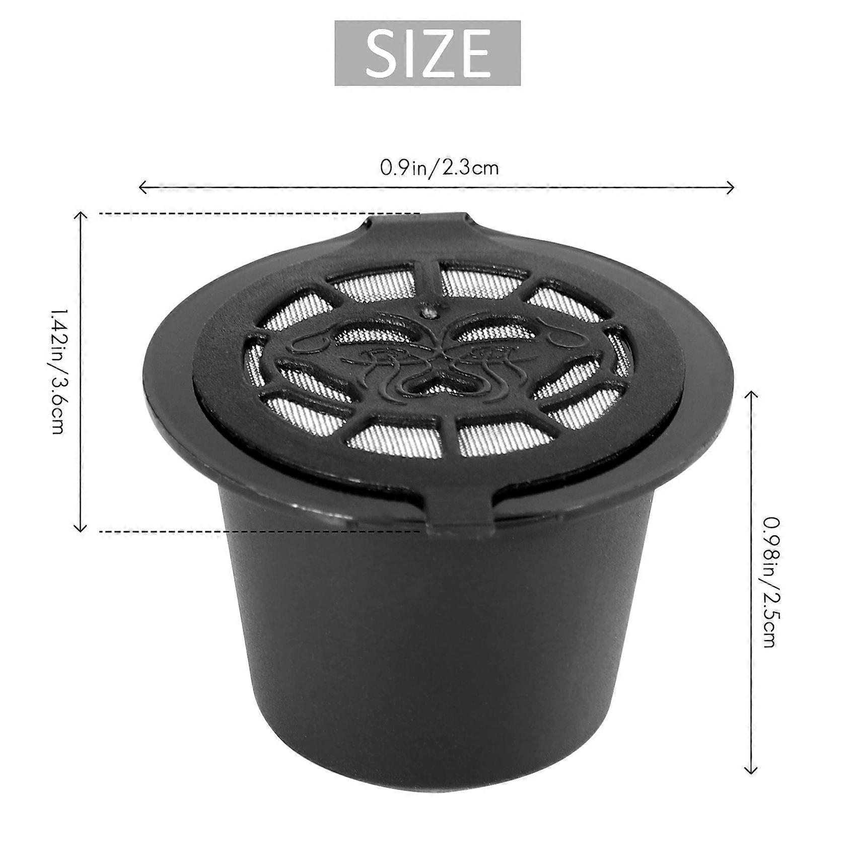  Capsules Compatible coffee machines with Coffee Spoon brush (6,Black)