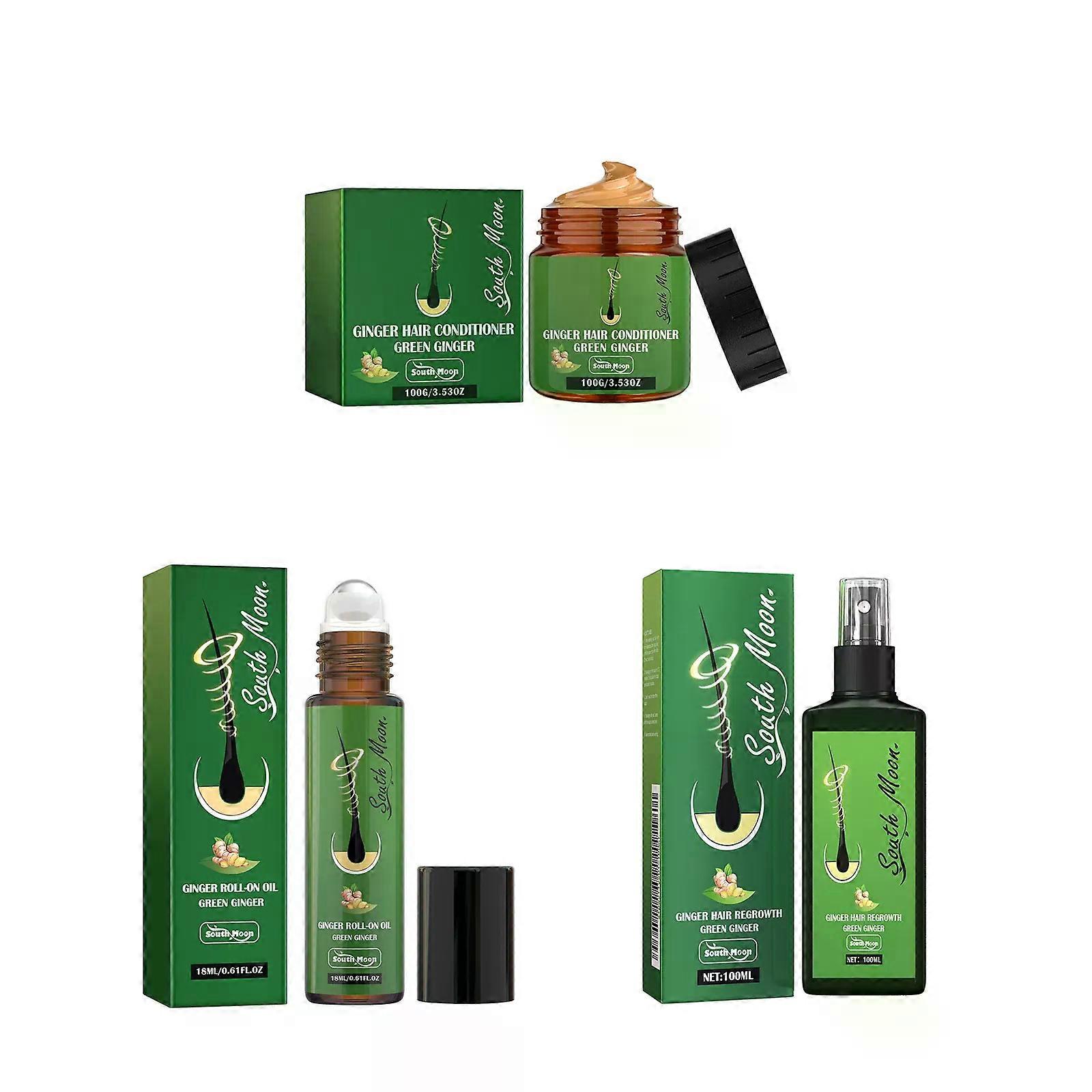 South Moon 100ml Πράσινη σειρά αναγέννησης μαλλιών τζίντζερ αποκαθιστά τη ζωτικότητα των μαλλιών &; του τριχωτού της κεφαλής μειώνοντας την τριχόπτωση που προωθεί το υγρό ανάπτυξης τρίχας
