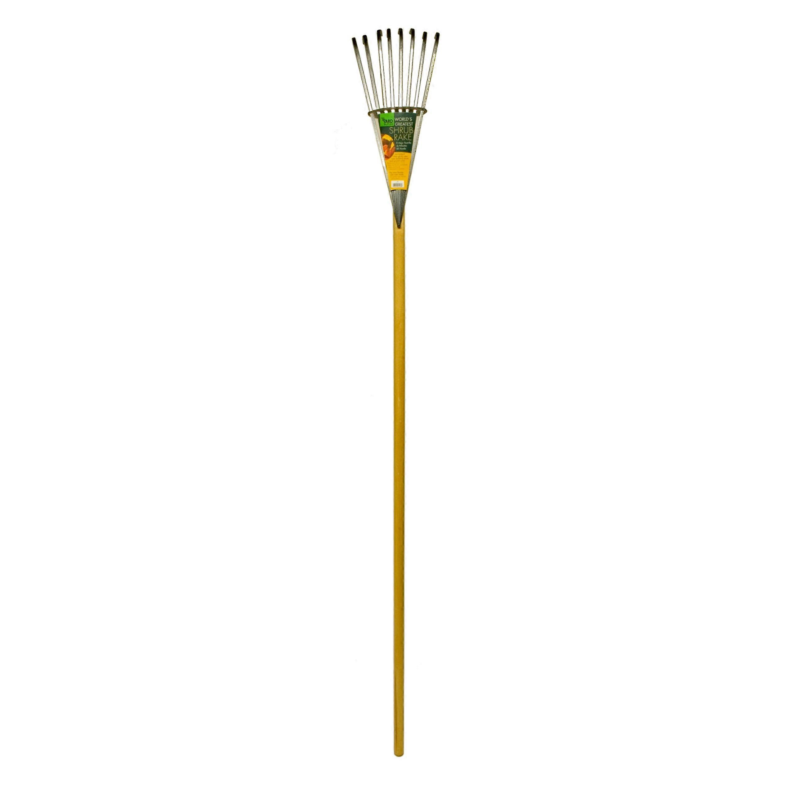 Sturdy and convenient brush rake for removing plant debris