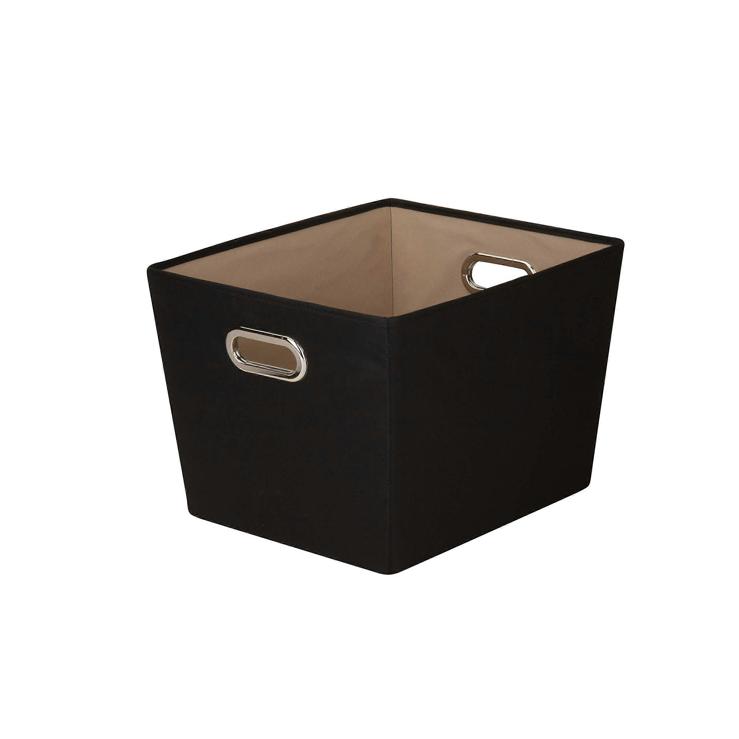 Black Storage Bin for Organizing Medium Size