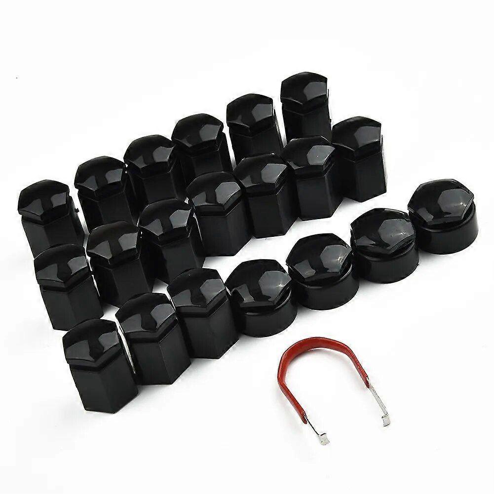 Durableuseful WHEEL NUT COVERS LOCKING CAP Plastic Replacement 19MM Black