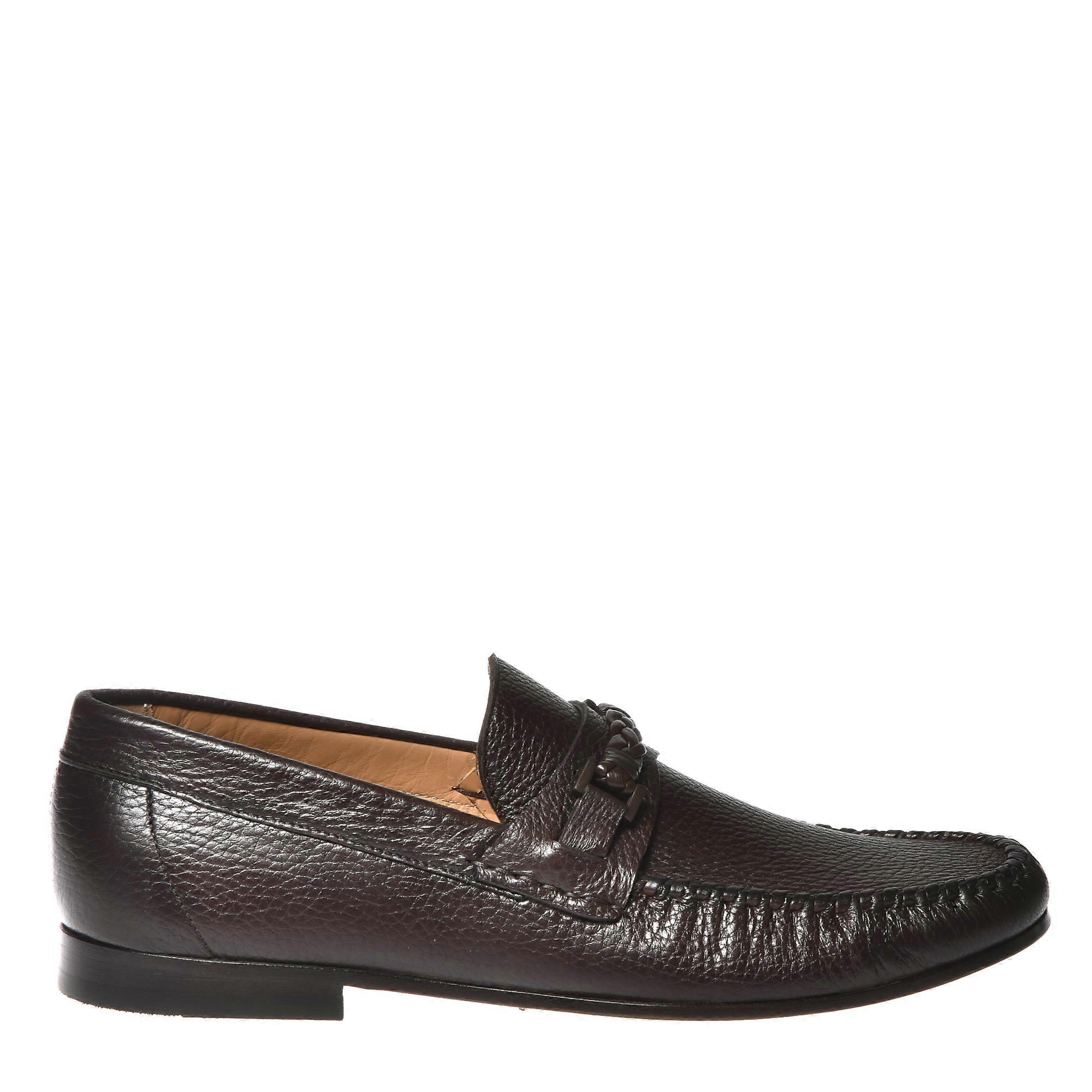 Baldinini - Dark Brown Tumbled Loafer