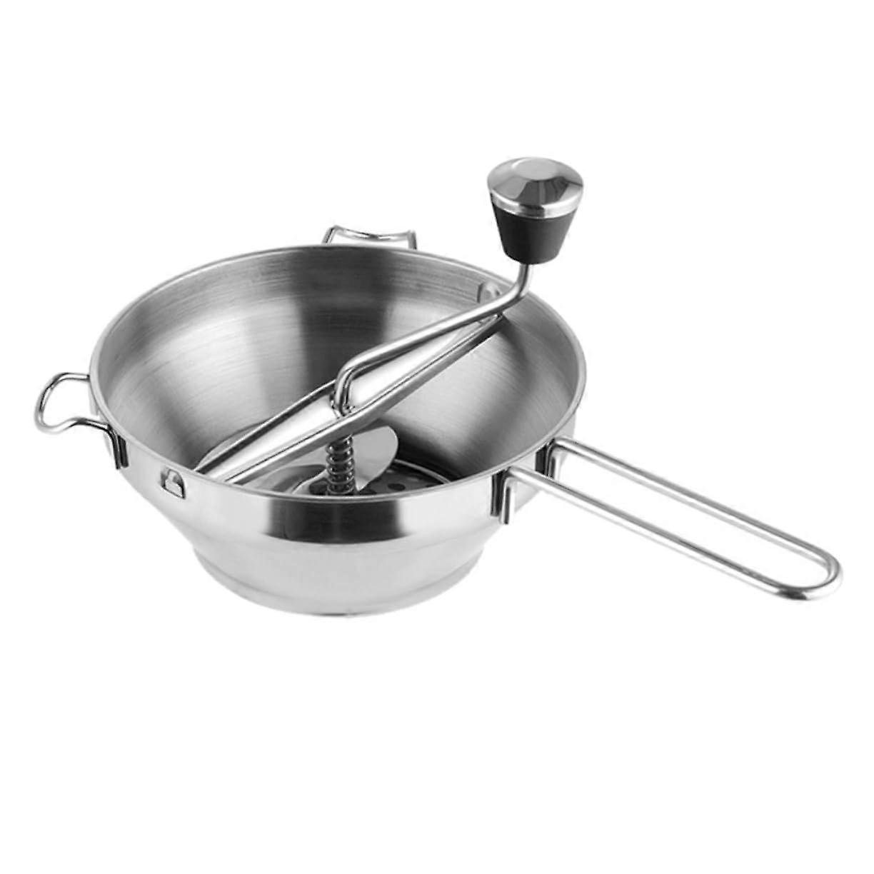 Jam Maker Machine Stainless Steel Food Mill for Applesauce, Manual Food Ricer, Silver, Durable Kitchen Tool