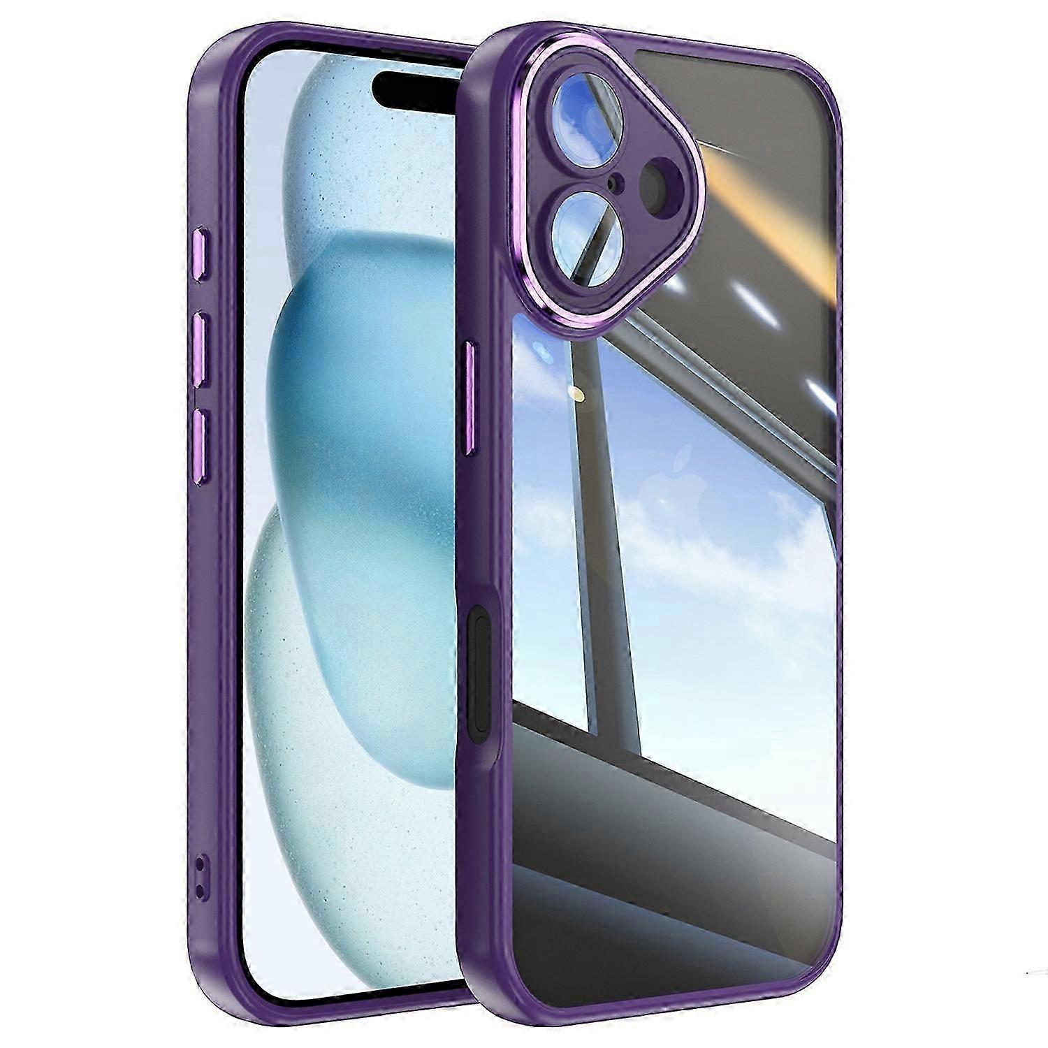 For iPhone 16 Case Drop-Proof TPU+Acrylic Protective Phone Cover