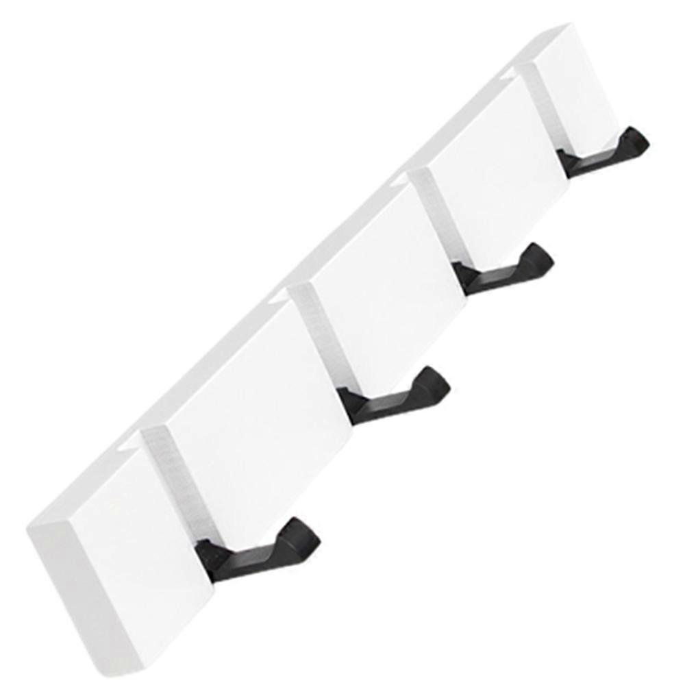 Space-Saving Retractable Bamboo Wall Hook Rack