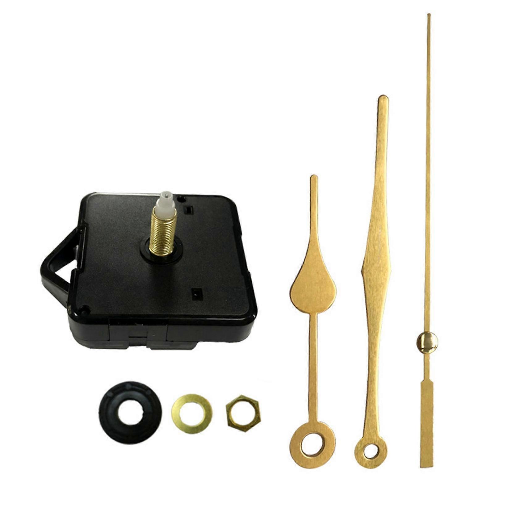 Quartz DIY Wall Clock Movement Mechanism Kit with 3 Gold Hands