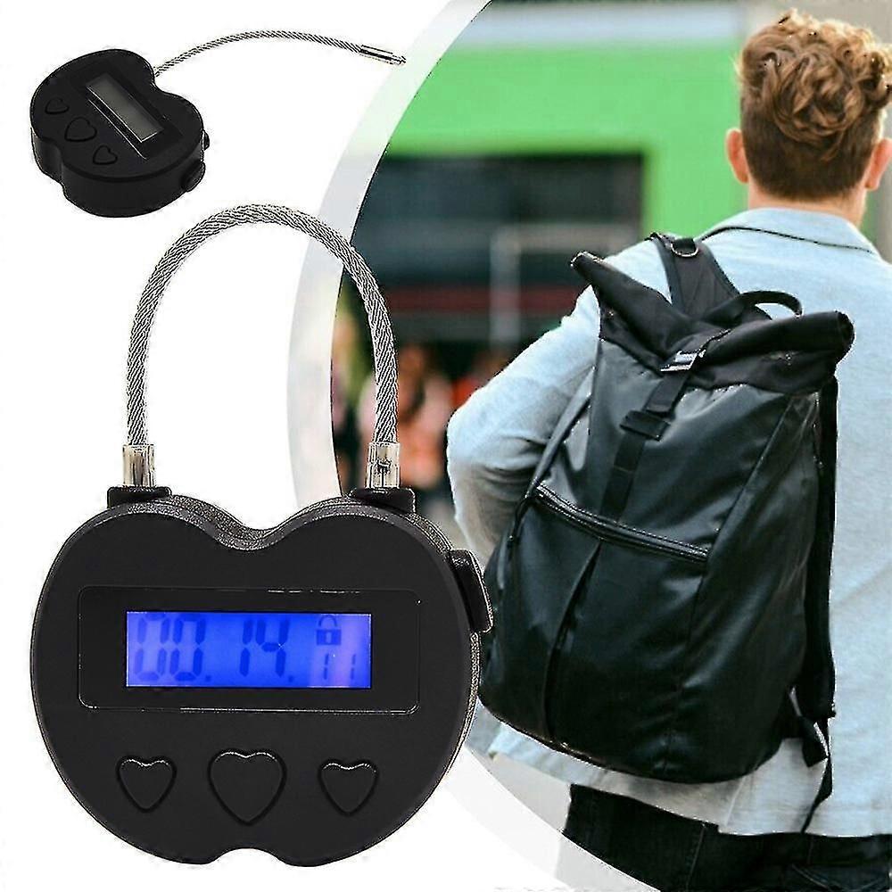 Smart Time Lock Lcd Display Time Lock Temporary Timer Padlock Travel Electronic Timer Usb Rechargeable