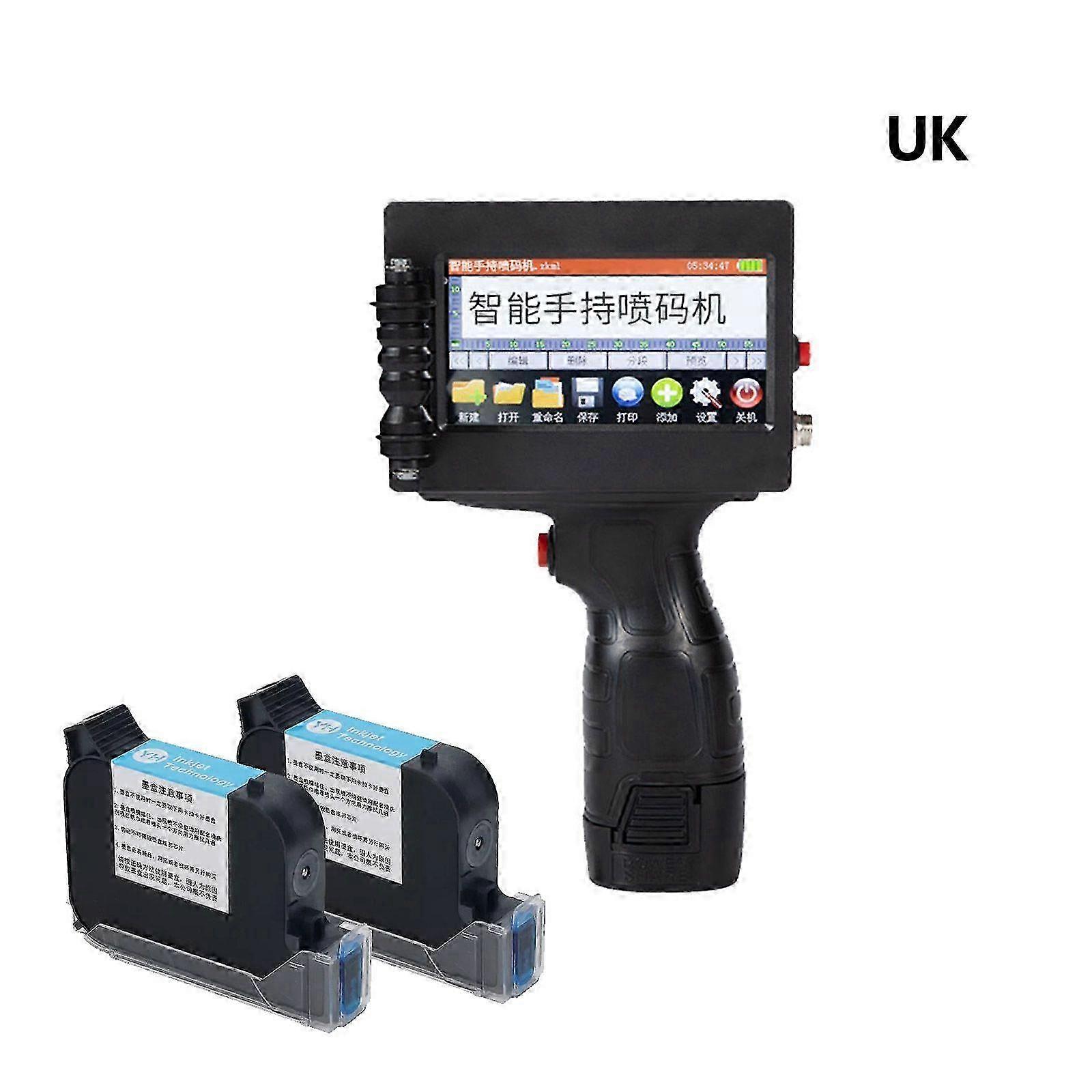 UK-2PC 600DPI 12.7MM/0.5" Handheld Inkjet Printer Portable Inkjet Printer 25 Language10