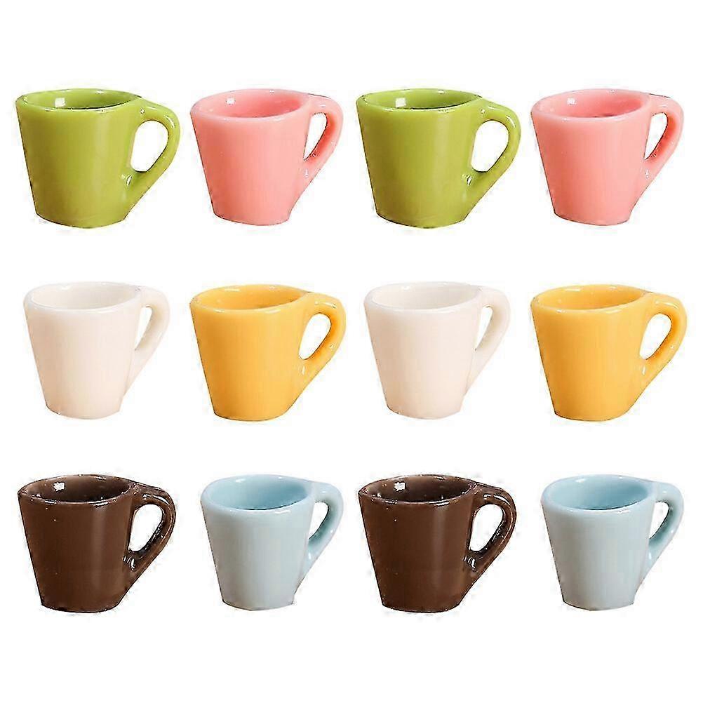12Pcs Miniature Cups Decorations Mini Mug Ornaments Home Tableware Decors