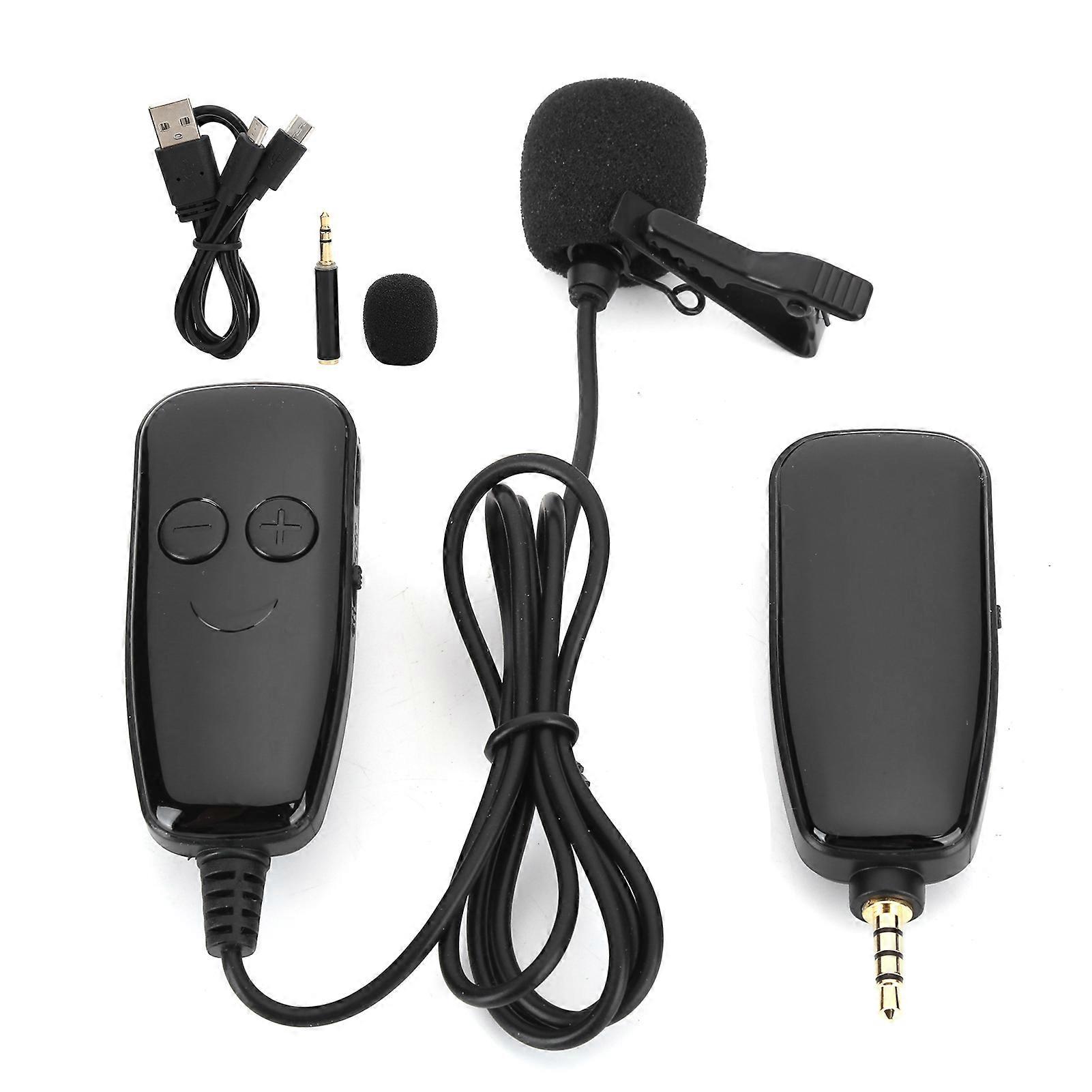 3.5mm UHF Microphone Clip Type Wireless Live Recording Vlog Interview Electric Accessory