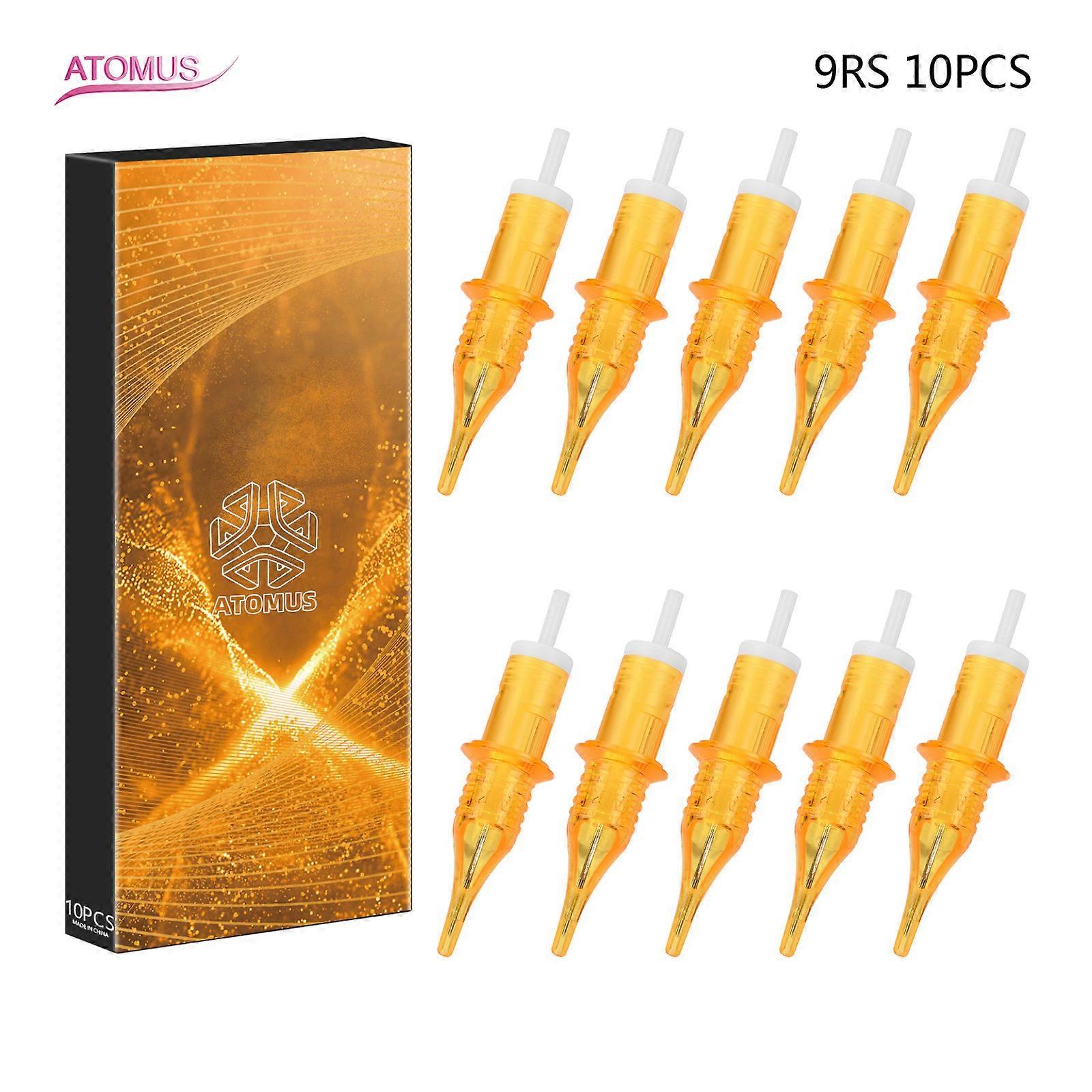 מחסניות מחטים ATOMUS חד פעמי 10 יחידות ערכת כלי מחט מחסנית אספקה למכונה סיבובית עט קעקוע אלחוטי