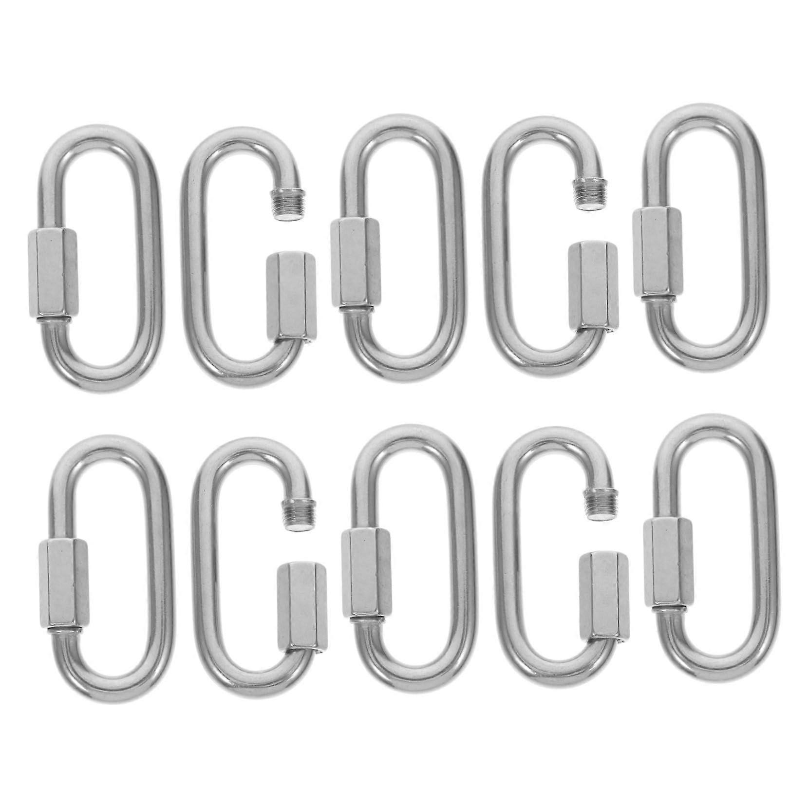 Stainless Steel Chain Connectors 10 Pack Link Quick Chain Connectors for Industrial Use