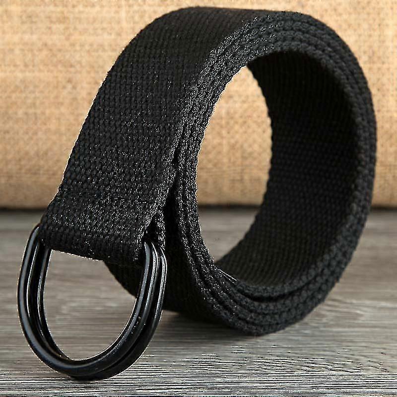 Ceinture en toile pour homme 2 Pack avec double anneau en D, ceinture Web décontractée durable et réglable