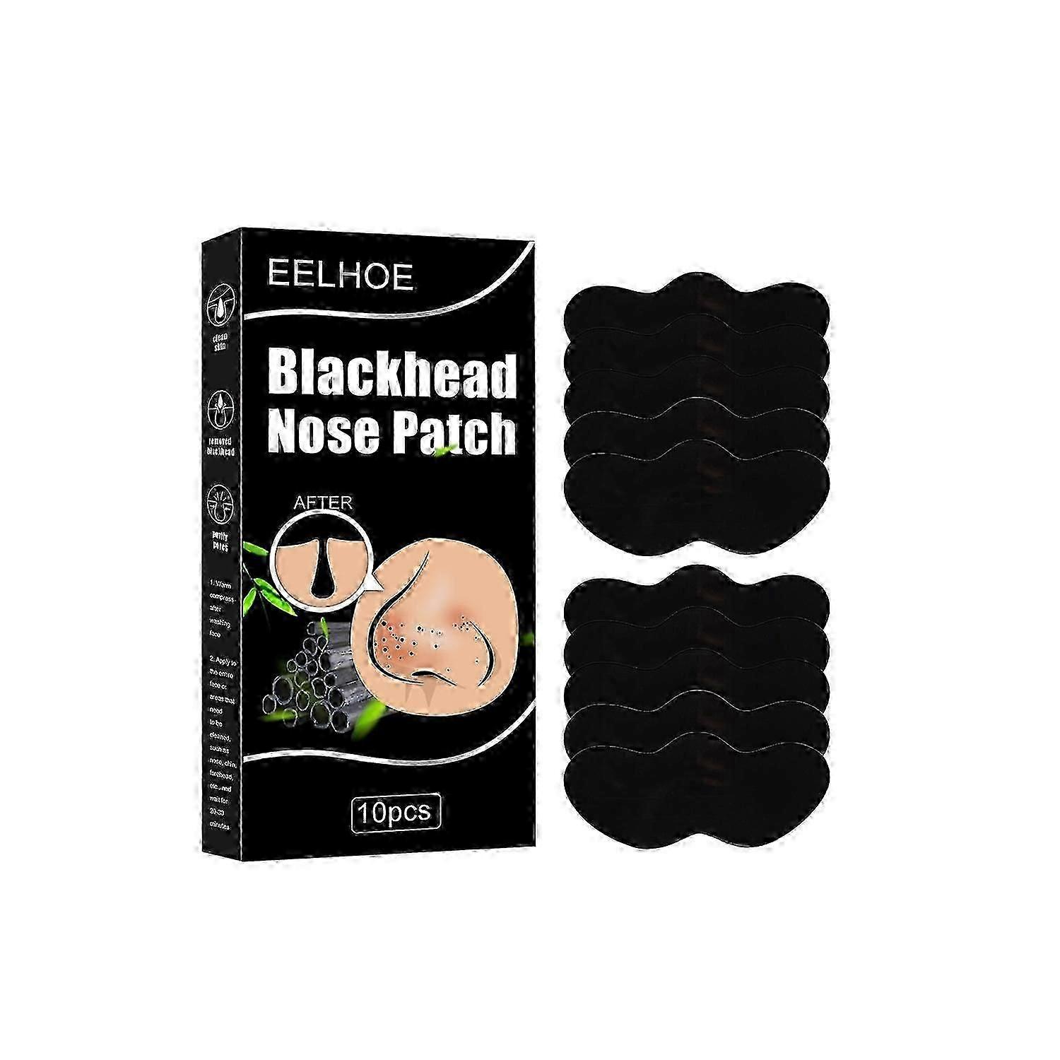 EELHOE Black Pig Nose Patch, Bambus Kull Fjern hudormer Akne Tear Nose Mask Patch