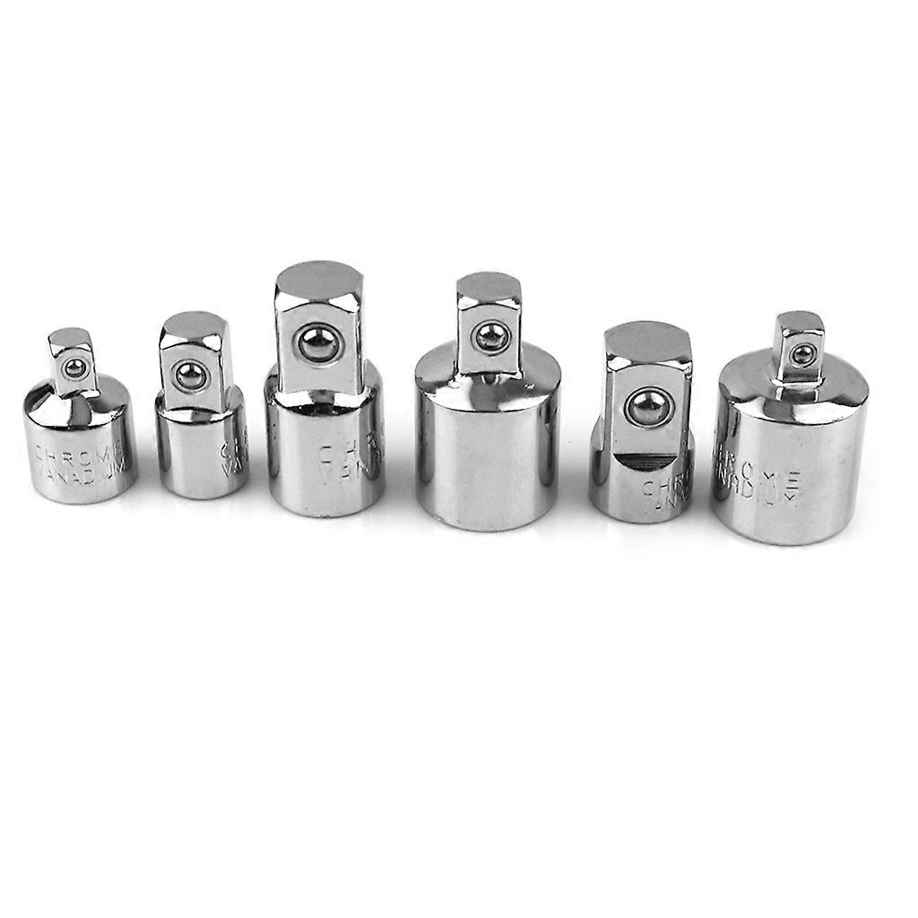 Ratchet Socket Adapter Reducer/Converter Set Tool Kit 1/4" 3/8" 1/2" 6 Pieces Stainless Steel Small Socket Tools