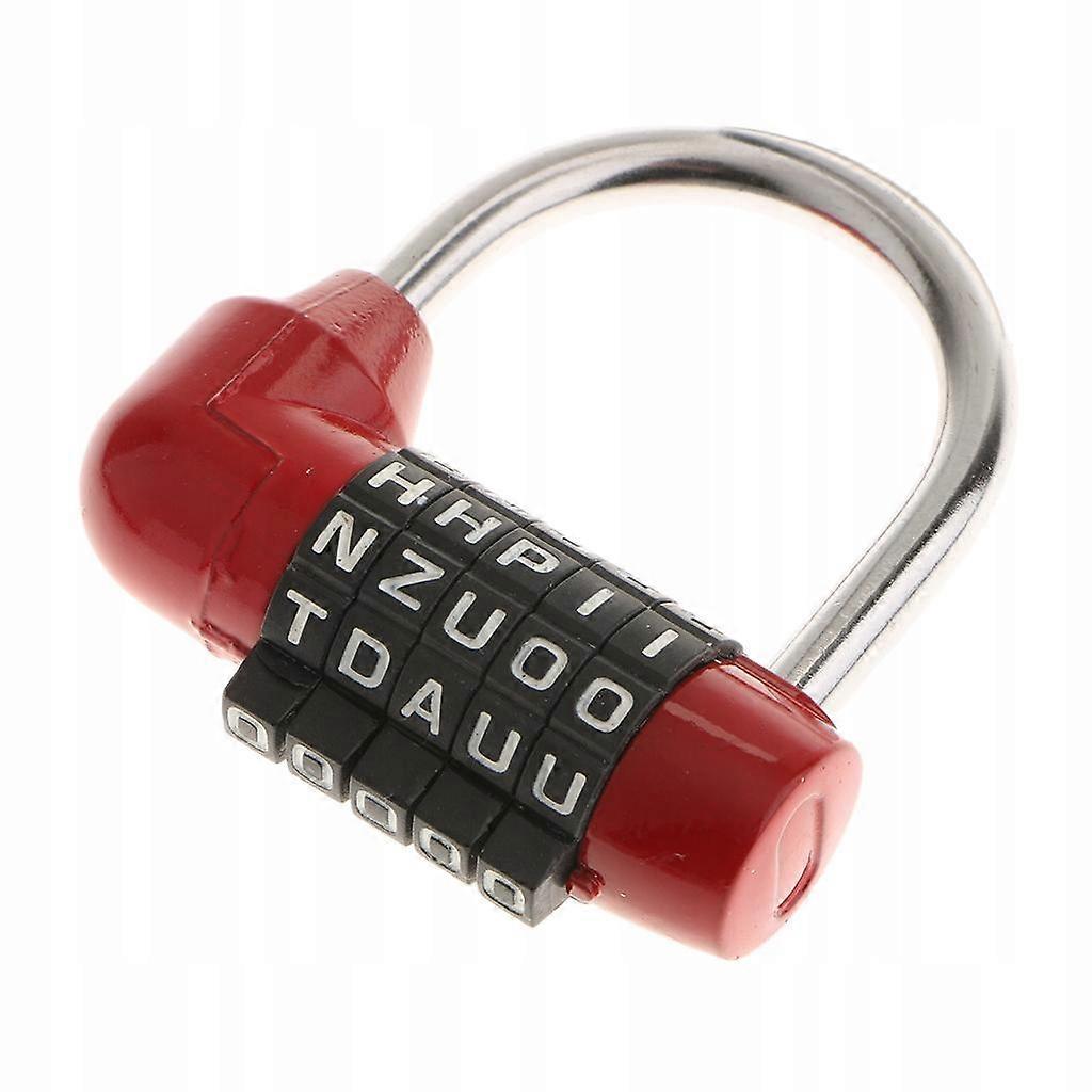 Padlock With Combination Password, Resettable, Red