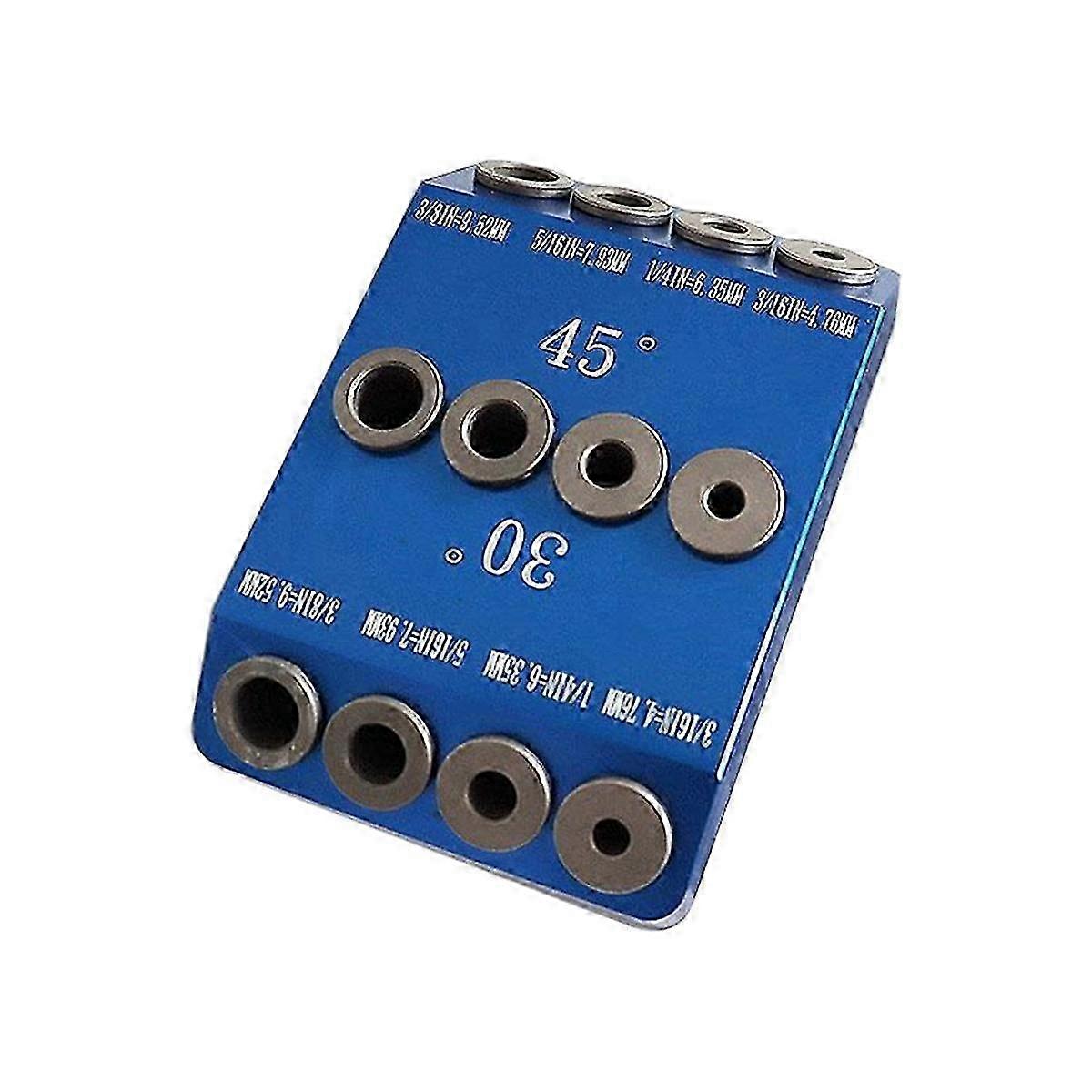 Multi-Angle Drill Guide Jig for Woodworking 30/45/90 Degree Oblique Hole Locator Vertical Board Precision Drilling Tool