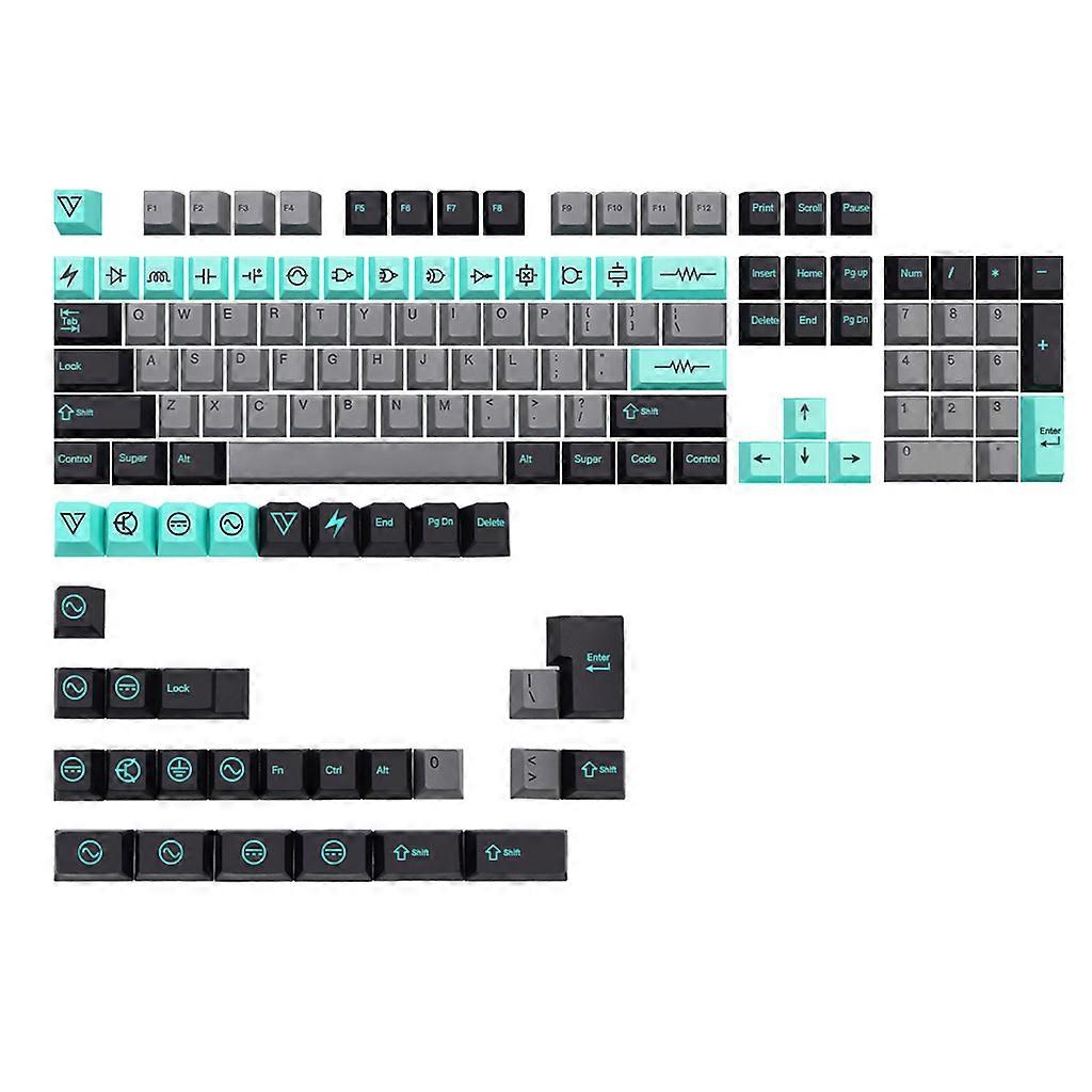 Electric Keycap Mechanical Keyboard Keycaps 135PCS Cherry Profile Dye Sub for Key Cover for Cherry MX DZ60 GK61