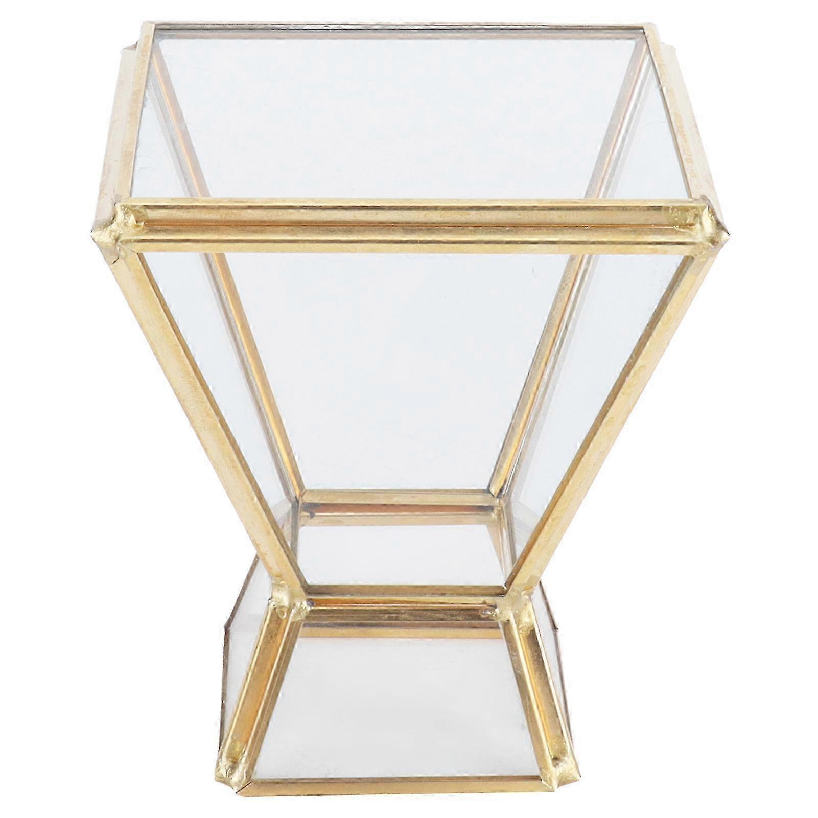 Mini Geometric Glass Plant Holder for Table Window Balcony Decor